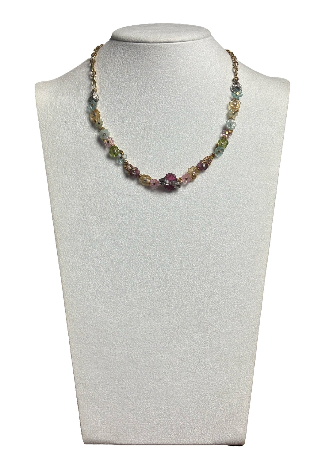 Girocollo fiori tormaline