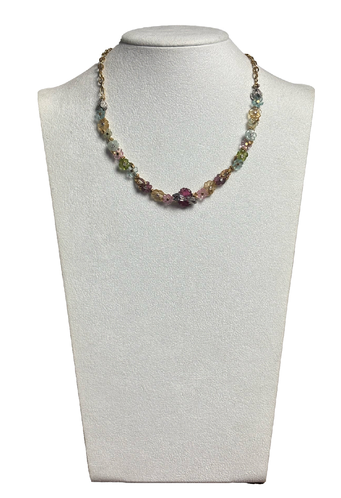 Girocollo fiori tormaline