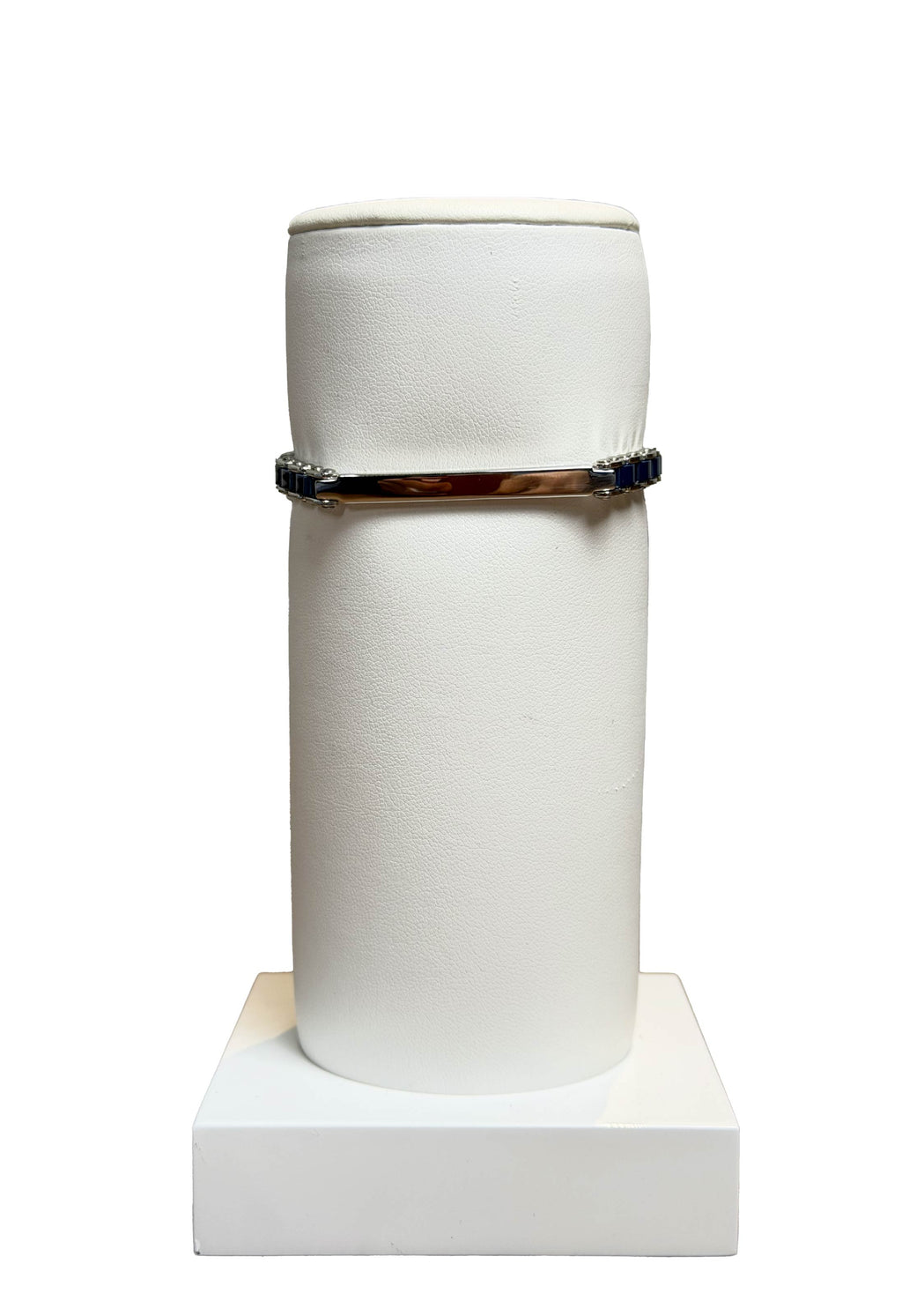 Bracciale uomo ceramica blu e piastra