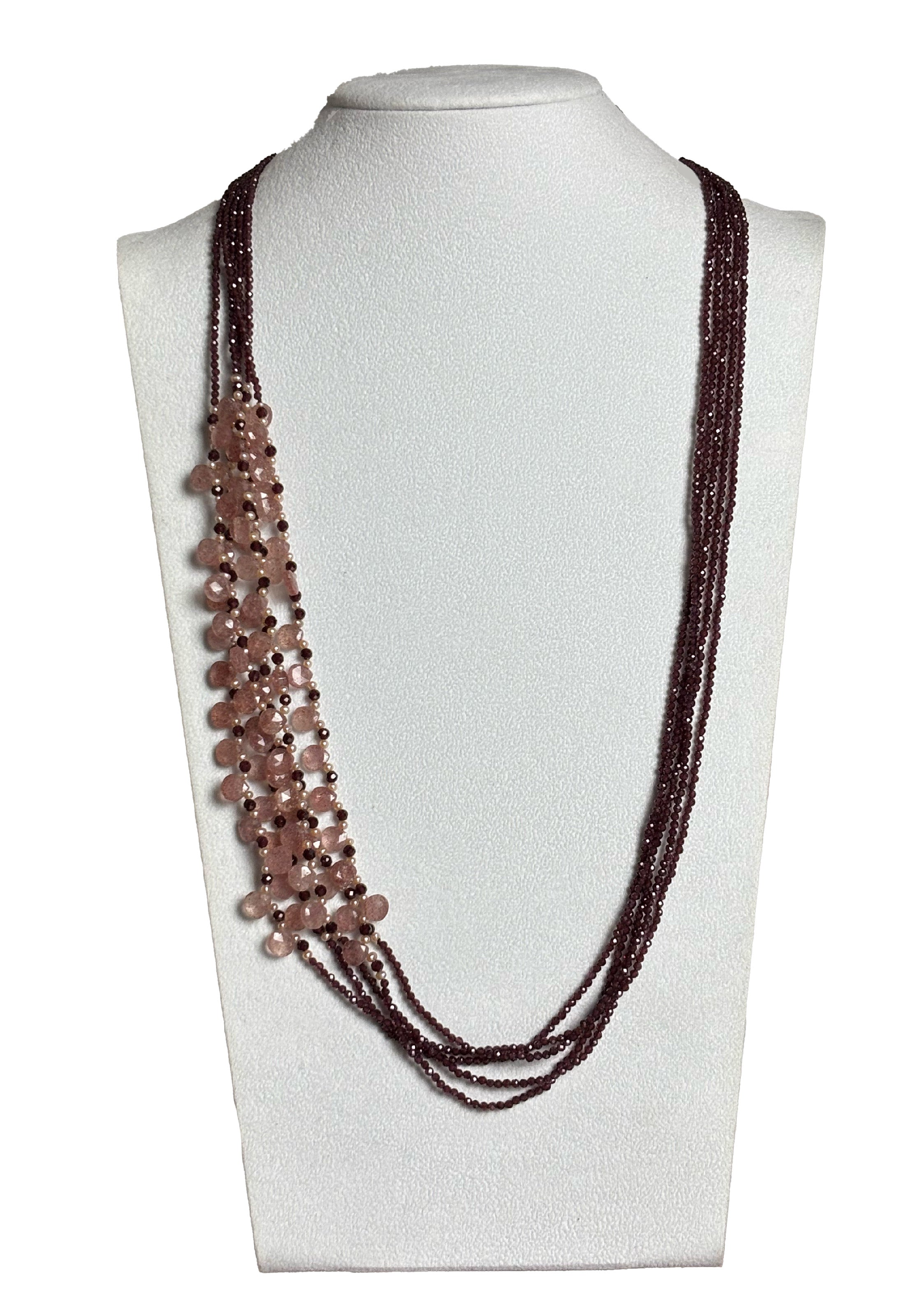 Collana Neruda Rajola granato tormaline