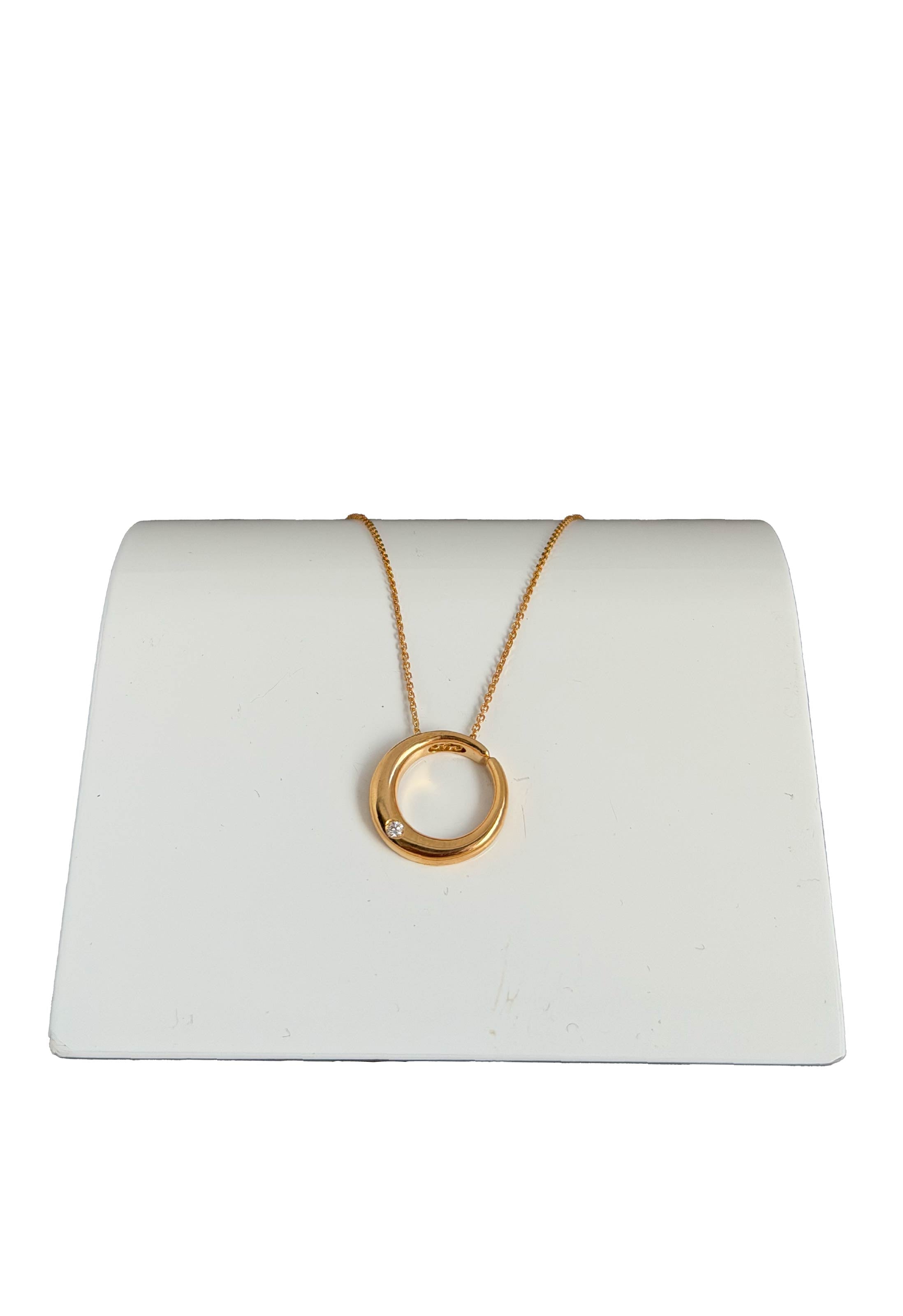 Girocollo a cerchio oro e diamante