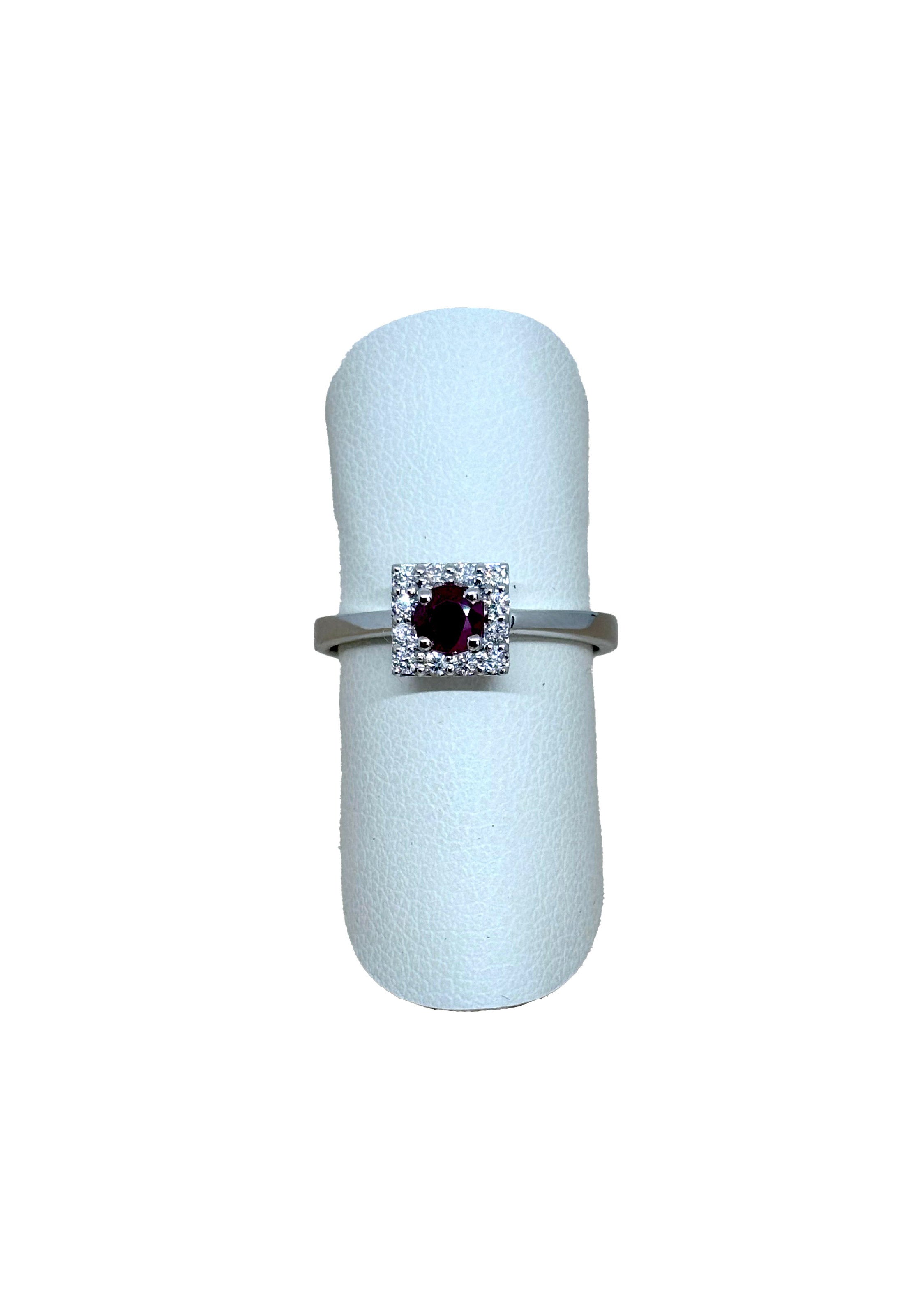 Anello Rubino Brillanti