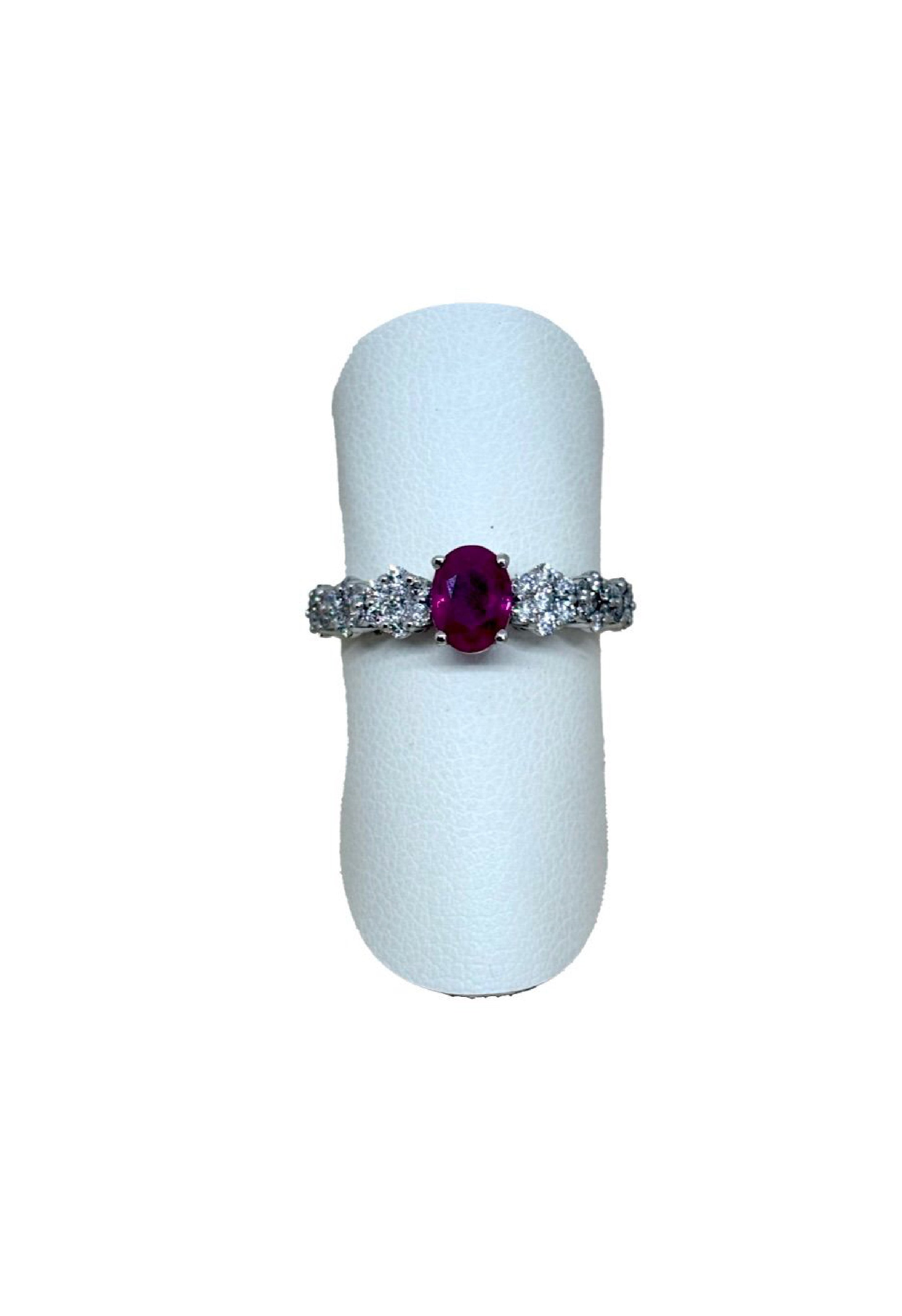 Anello Rubino Brillanti Magic