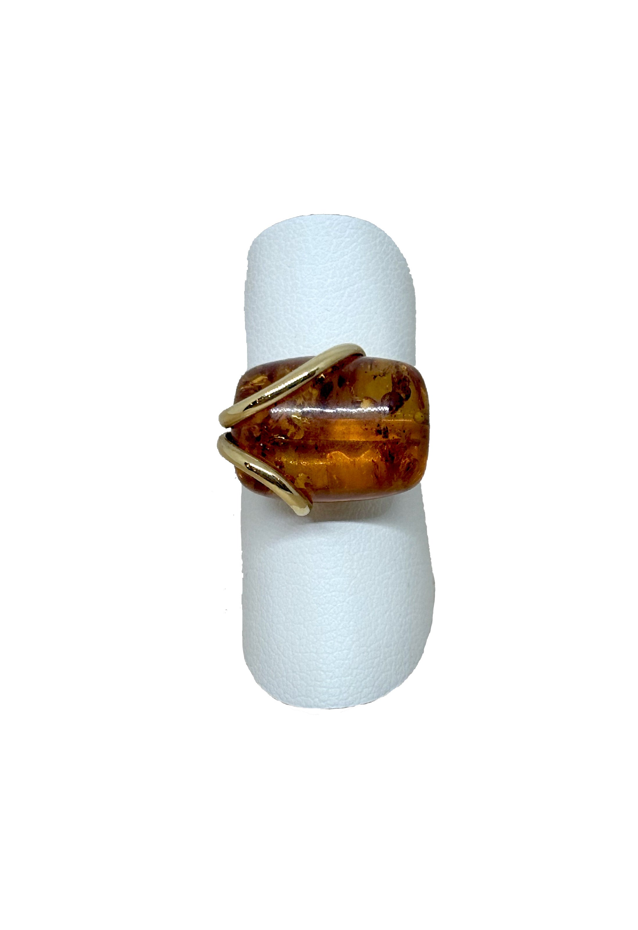 Anello Ambra Collezione Graffiti