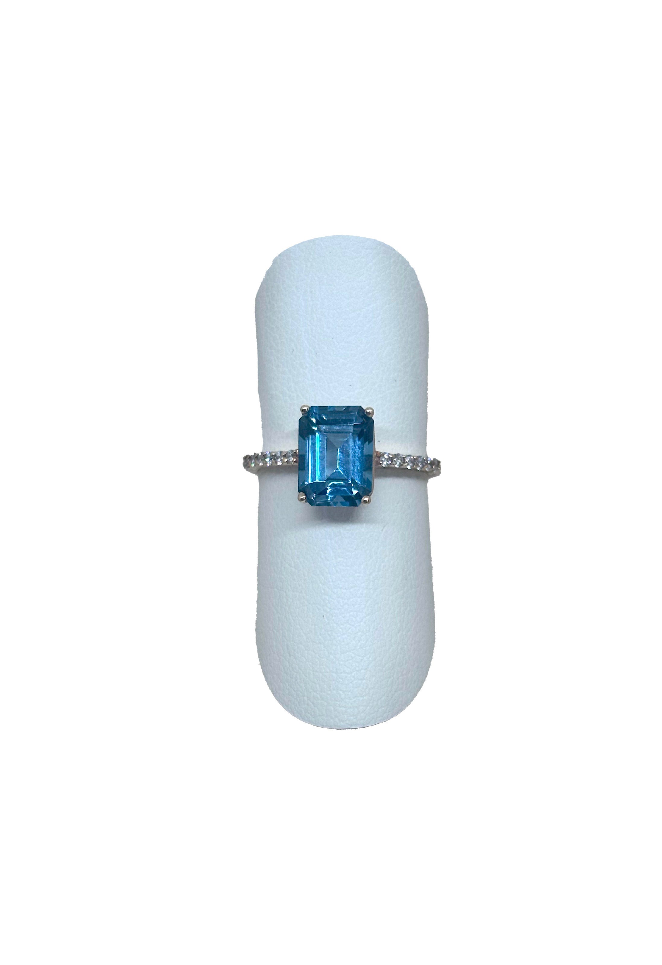 Anello Collezione Bon Ton Topazio Blu