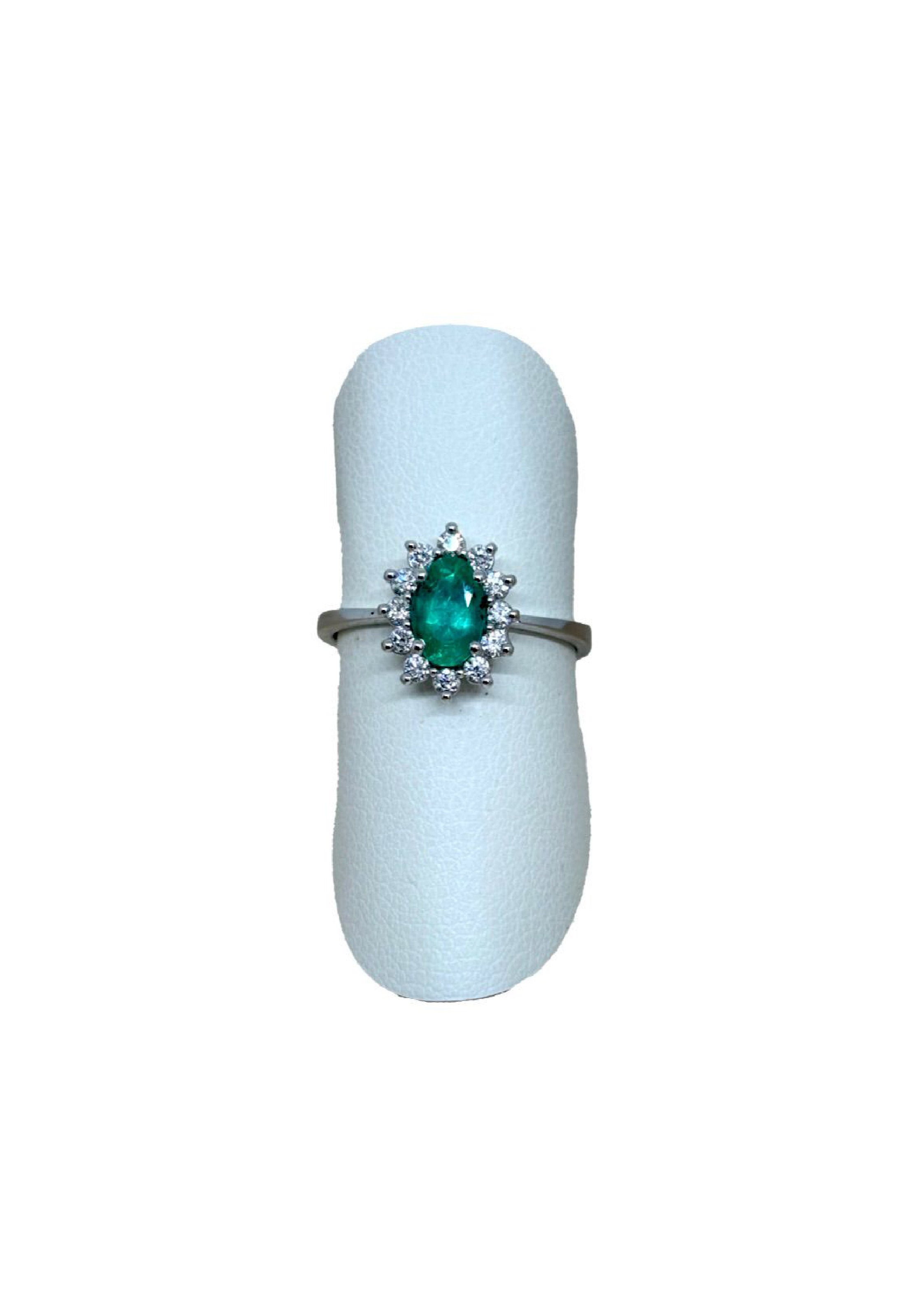 Anello Smeraldo Brillanti