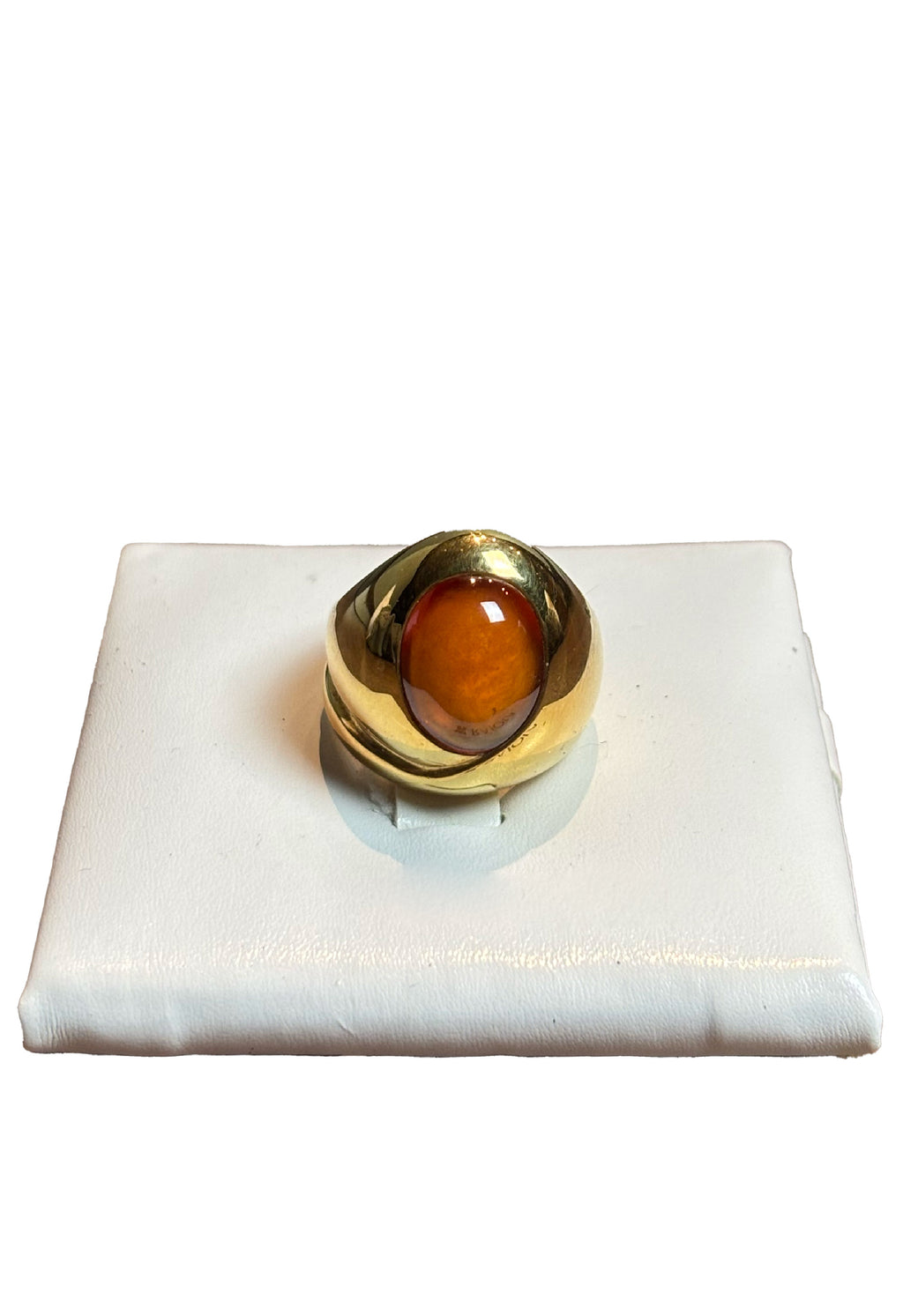 Anello granato oro giallo