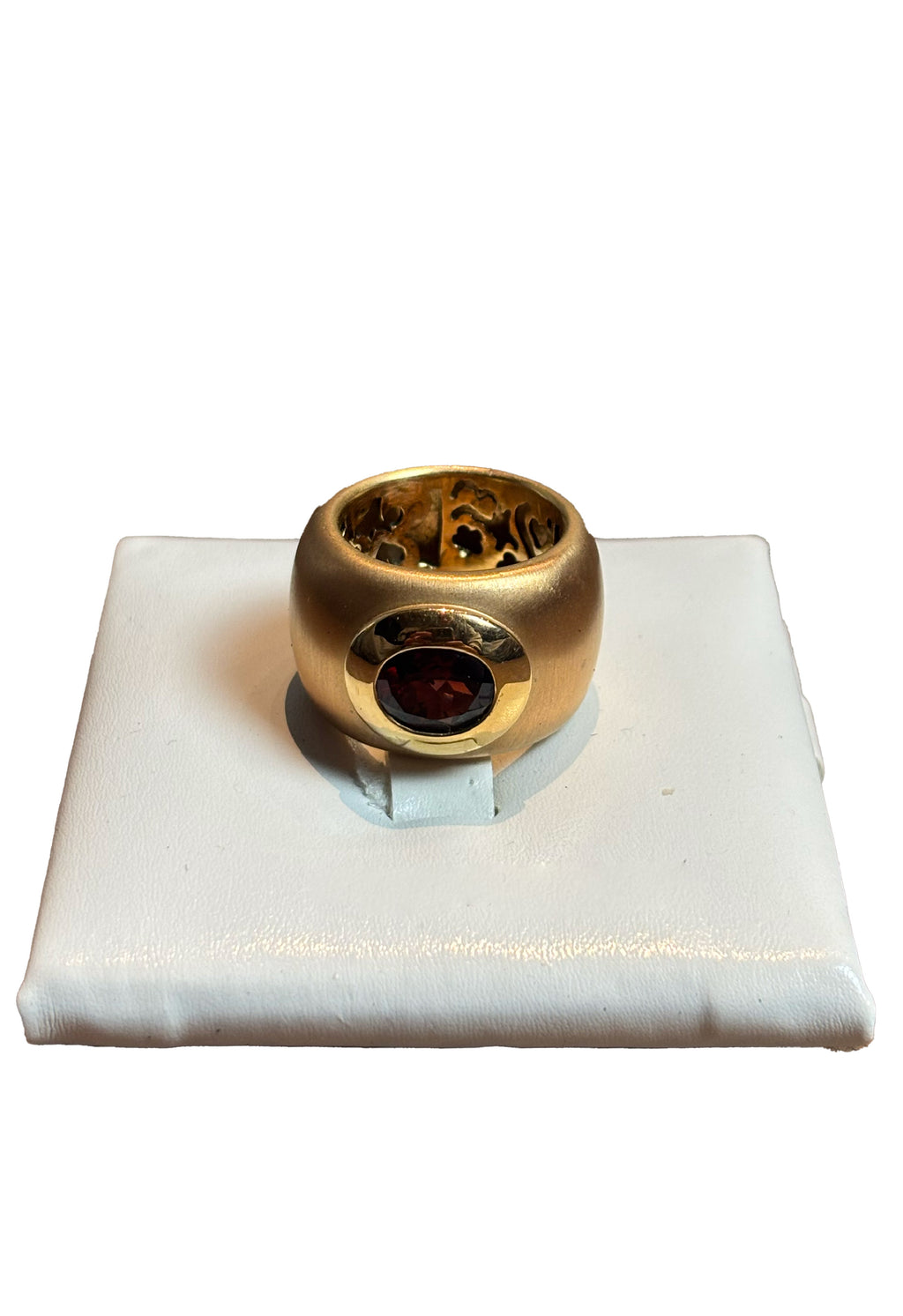 Anello oro rosa granato