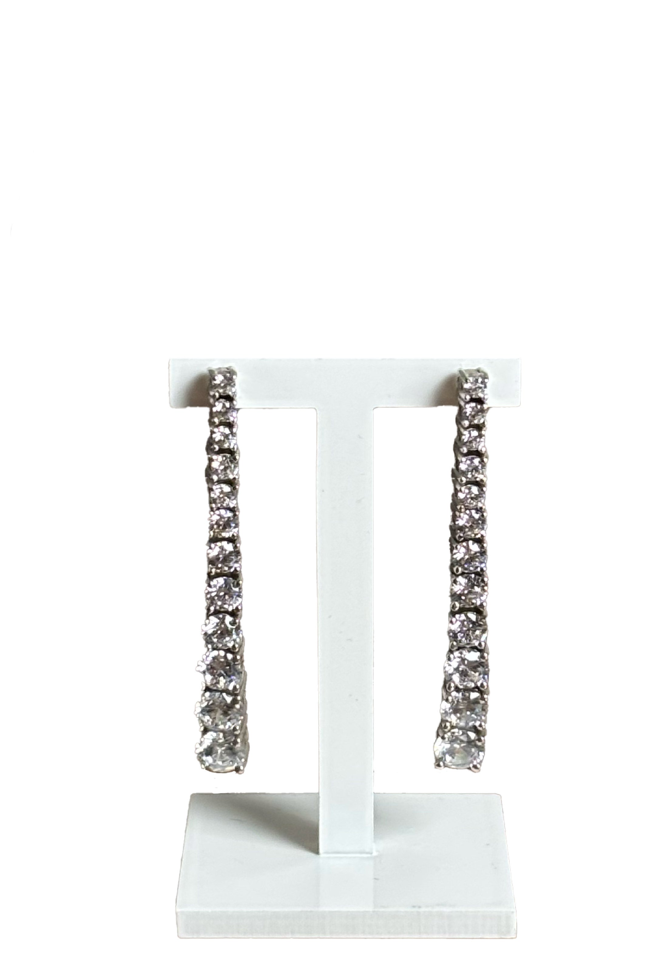Orecchini tennis argento zirconie