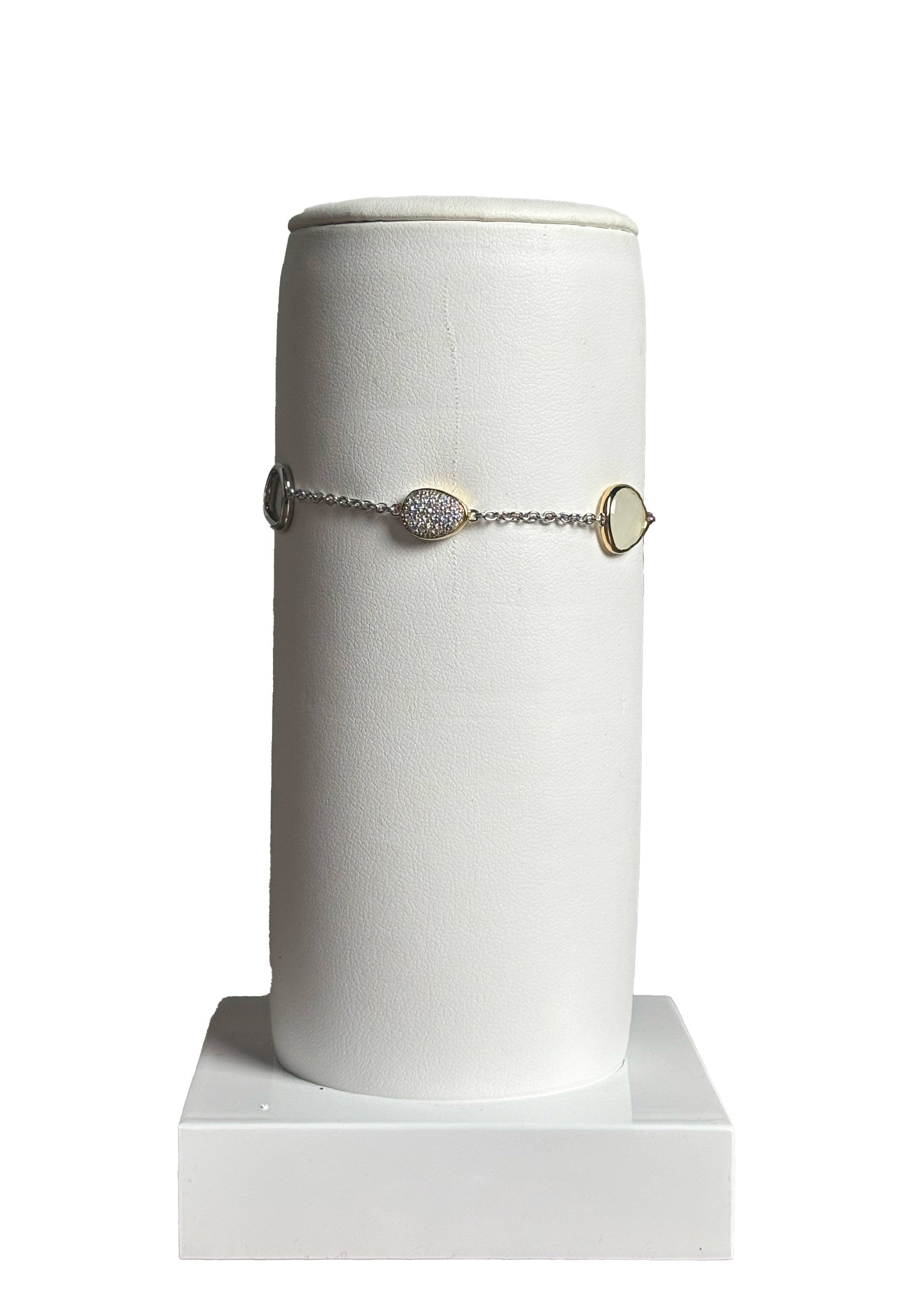 Bracciale argento zirconie cristallo rocca