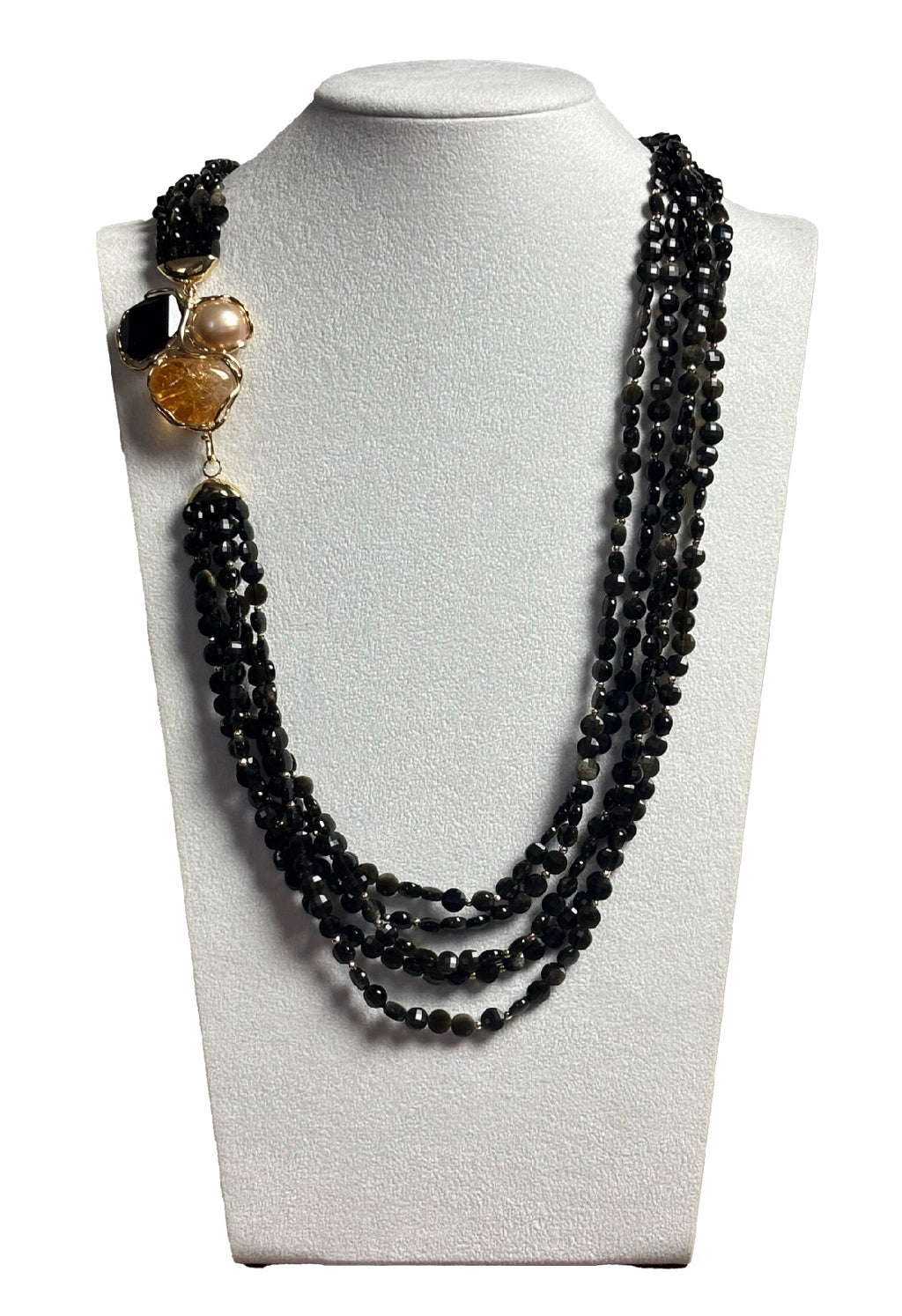 Collana Rajola Collezione Samoa ossidiana