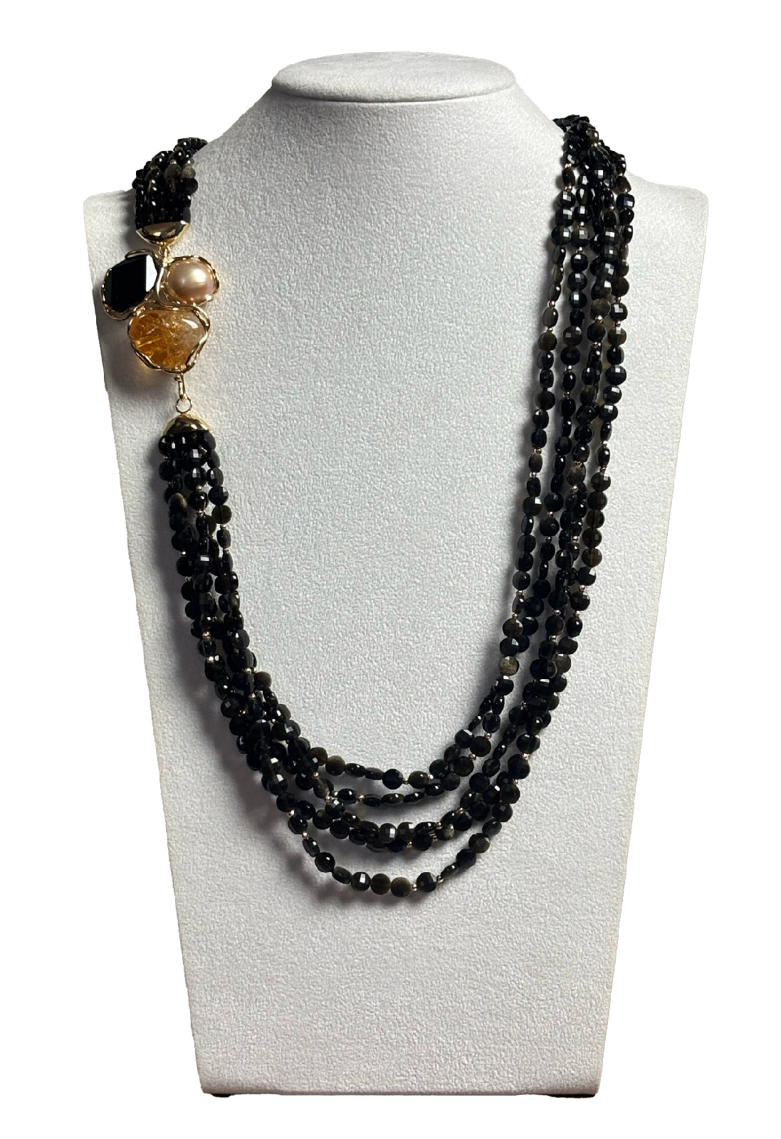 Collana Rajola Collezione Samoa ossidiana