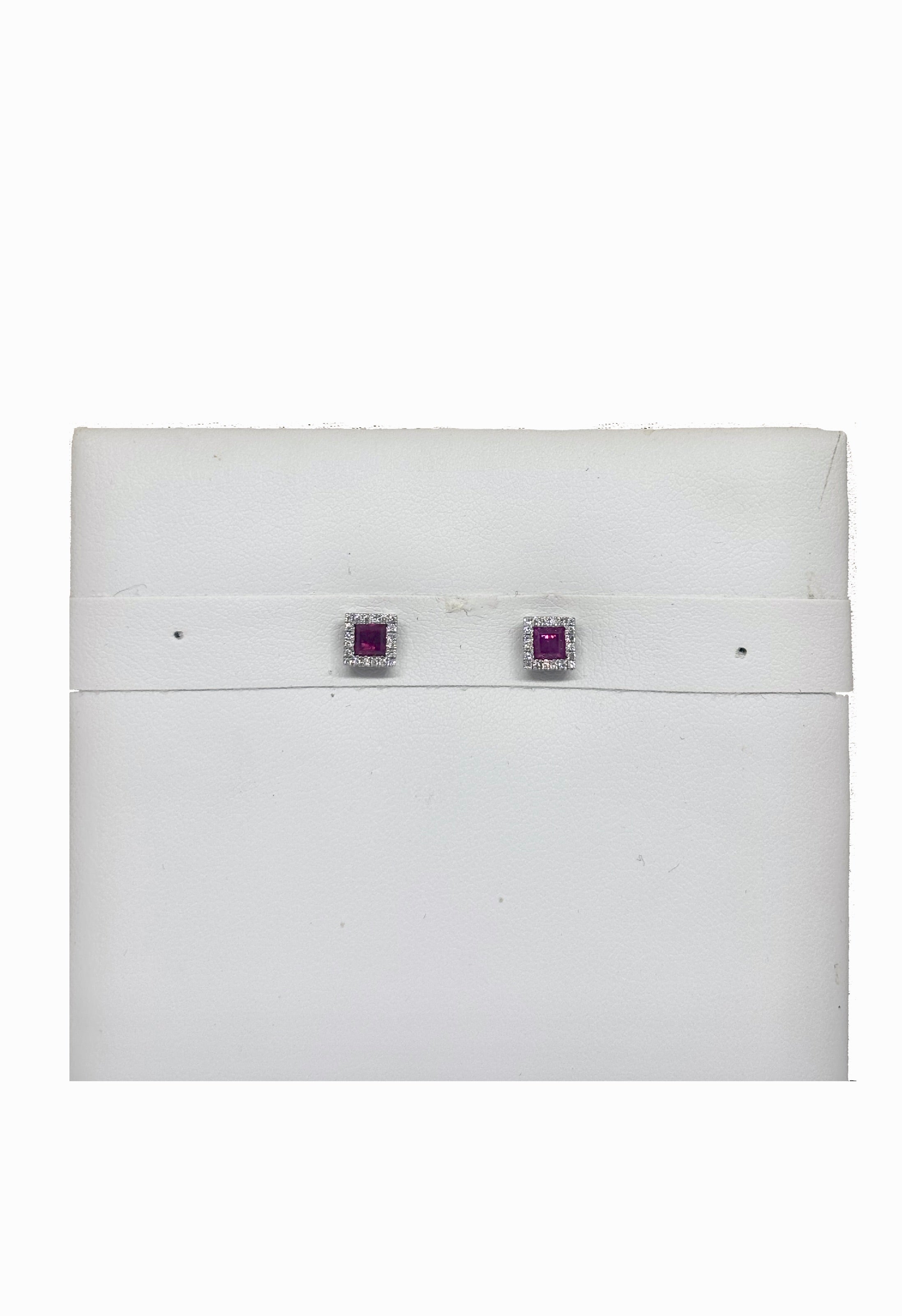Orecchini rubini brillanti