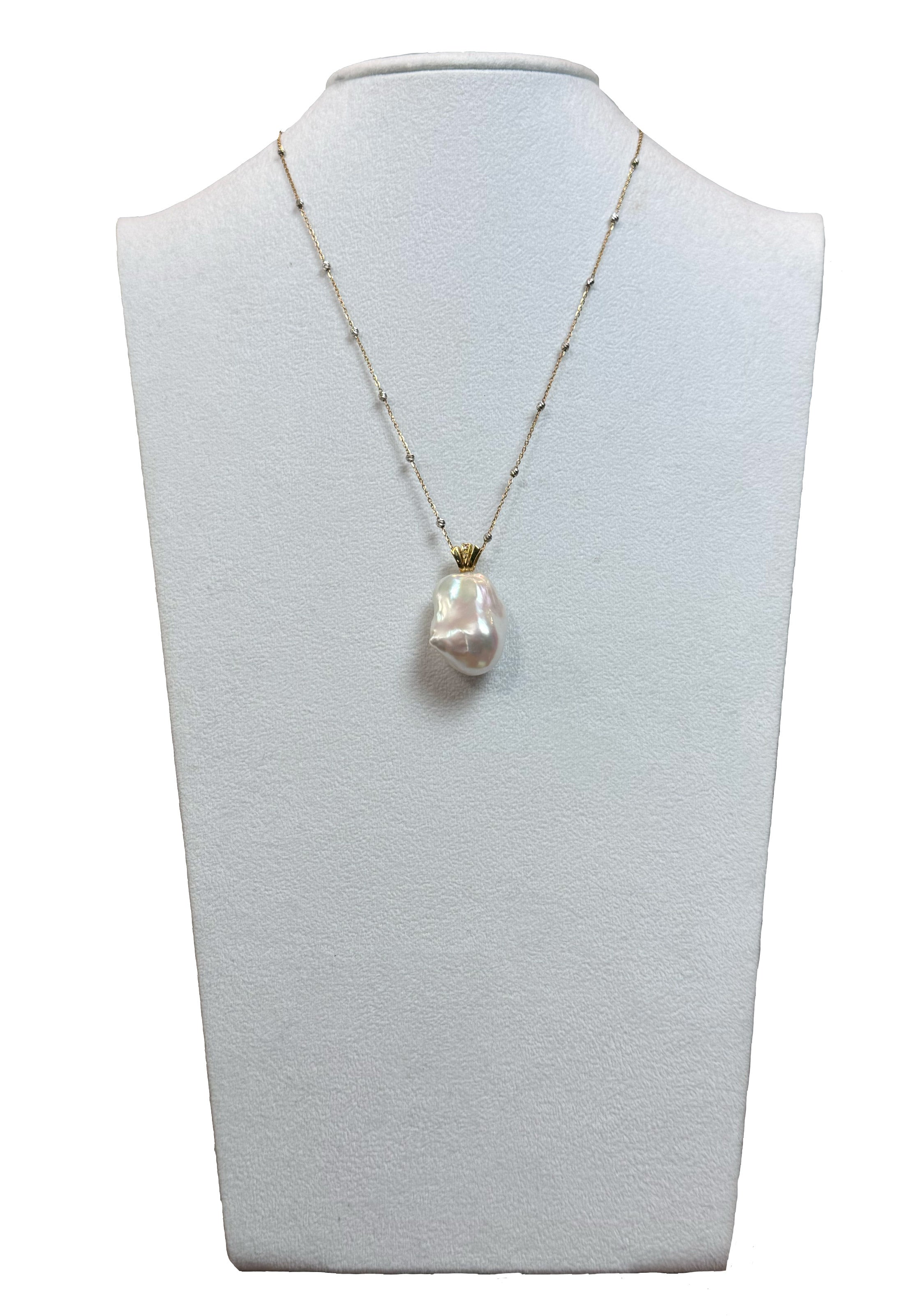 Girocollo perla barocca oro giallo