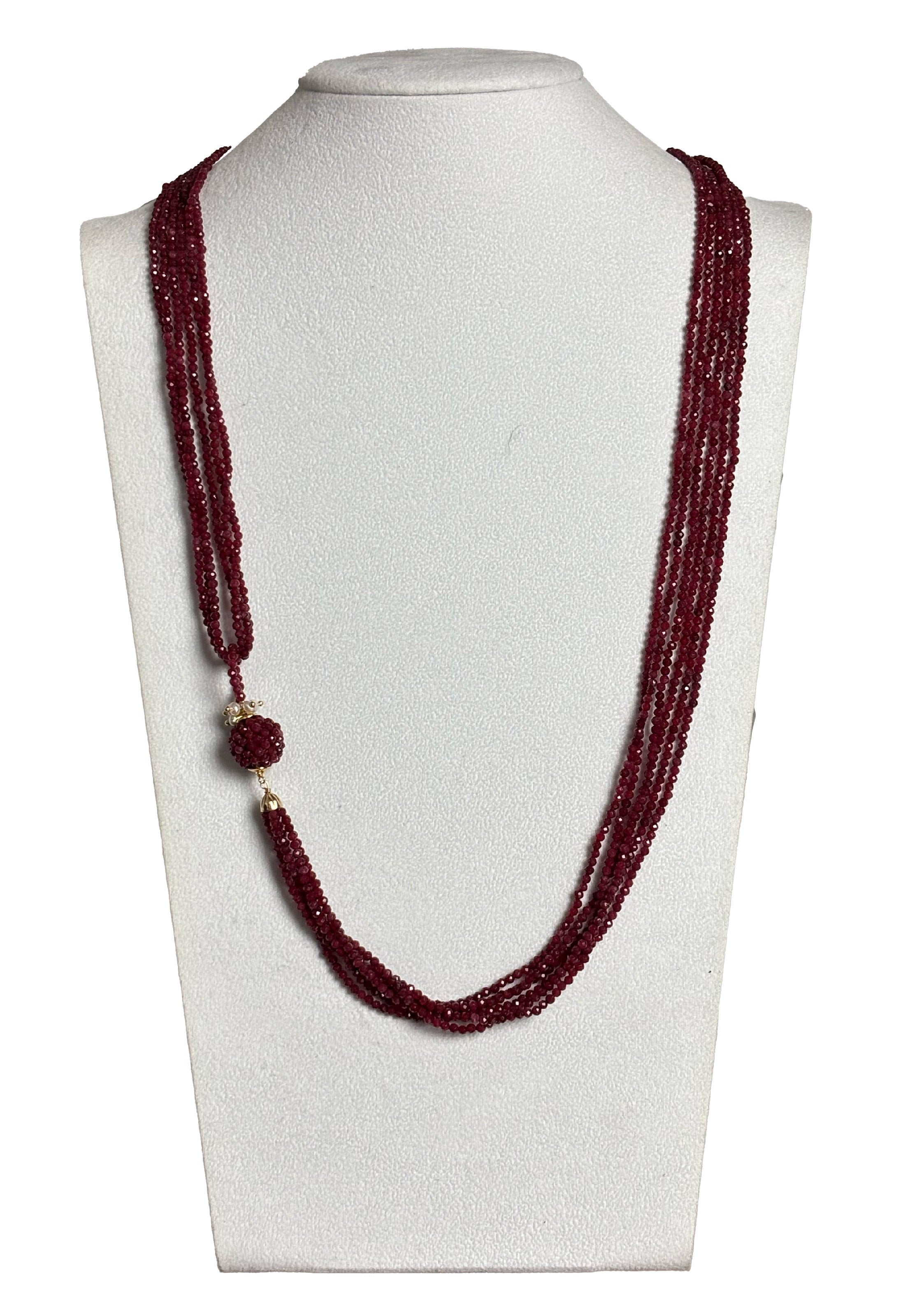Collana agata Ruby perle