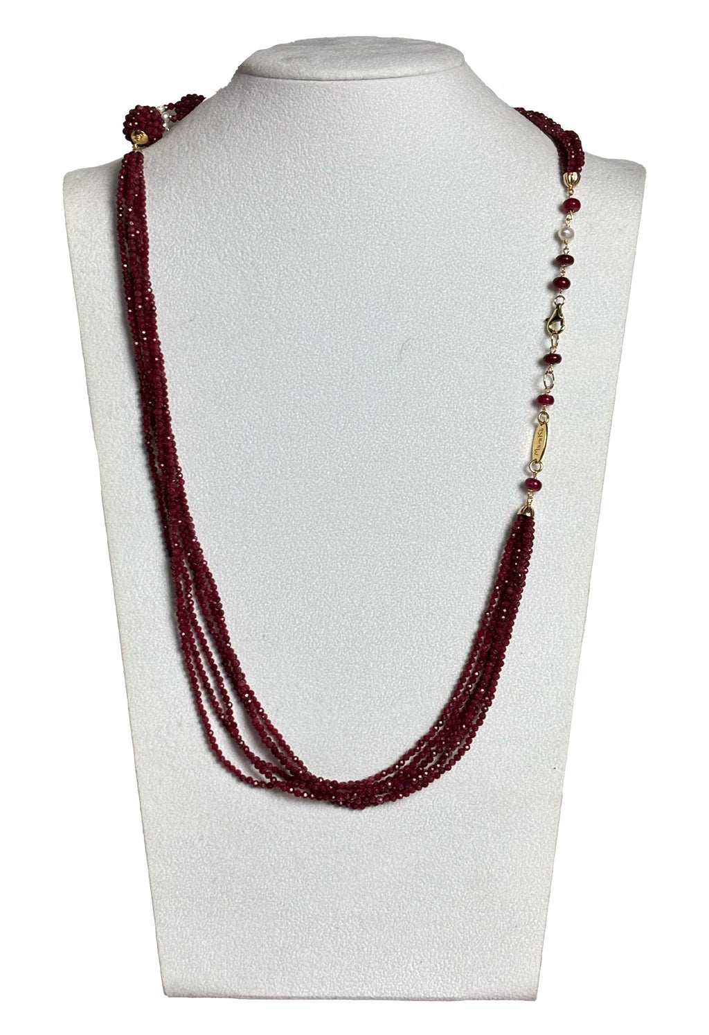 Collana agata Ruby perle