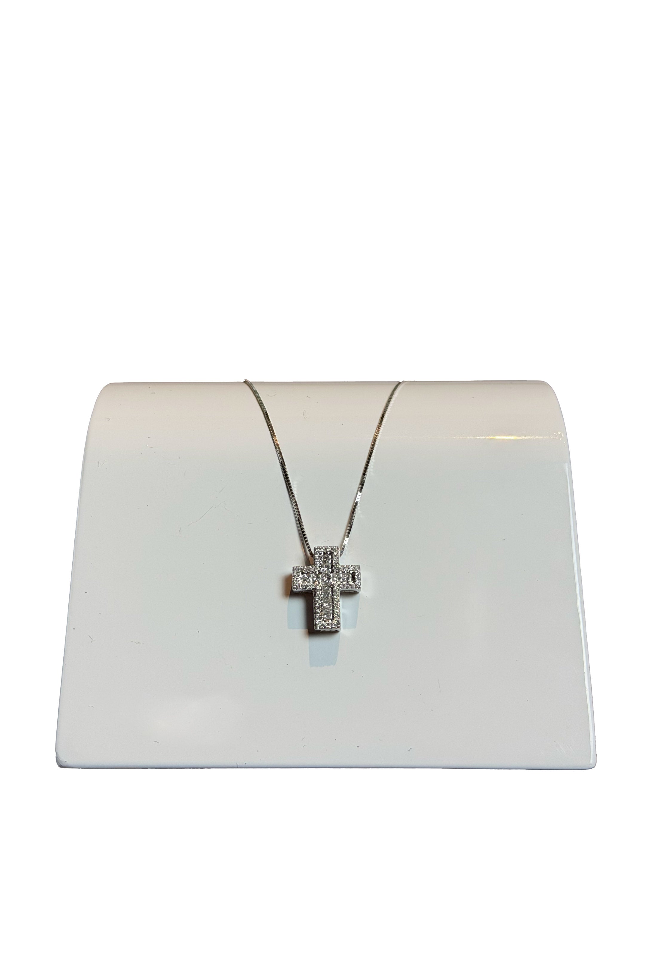Girocollo croce brillanti