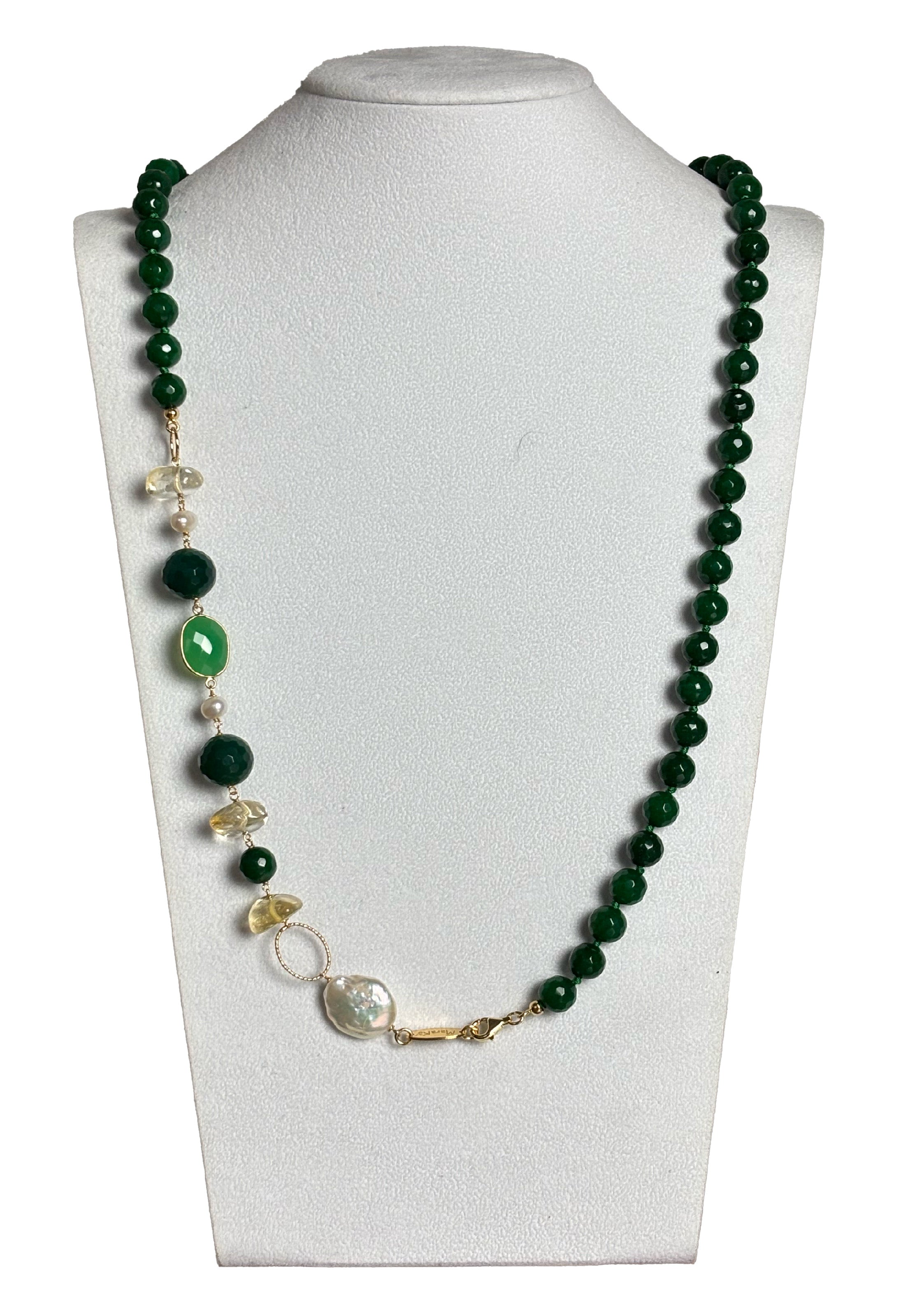Collana Charleston agata verde