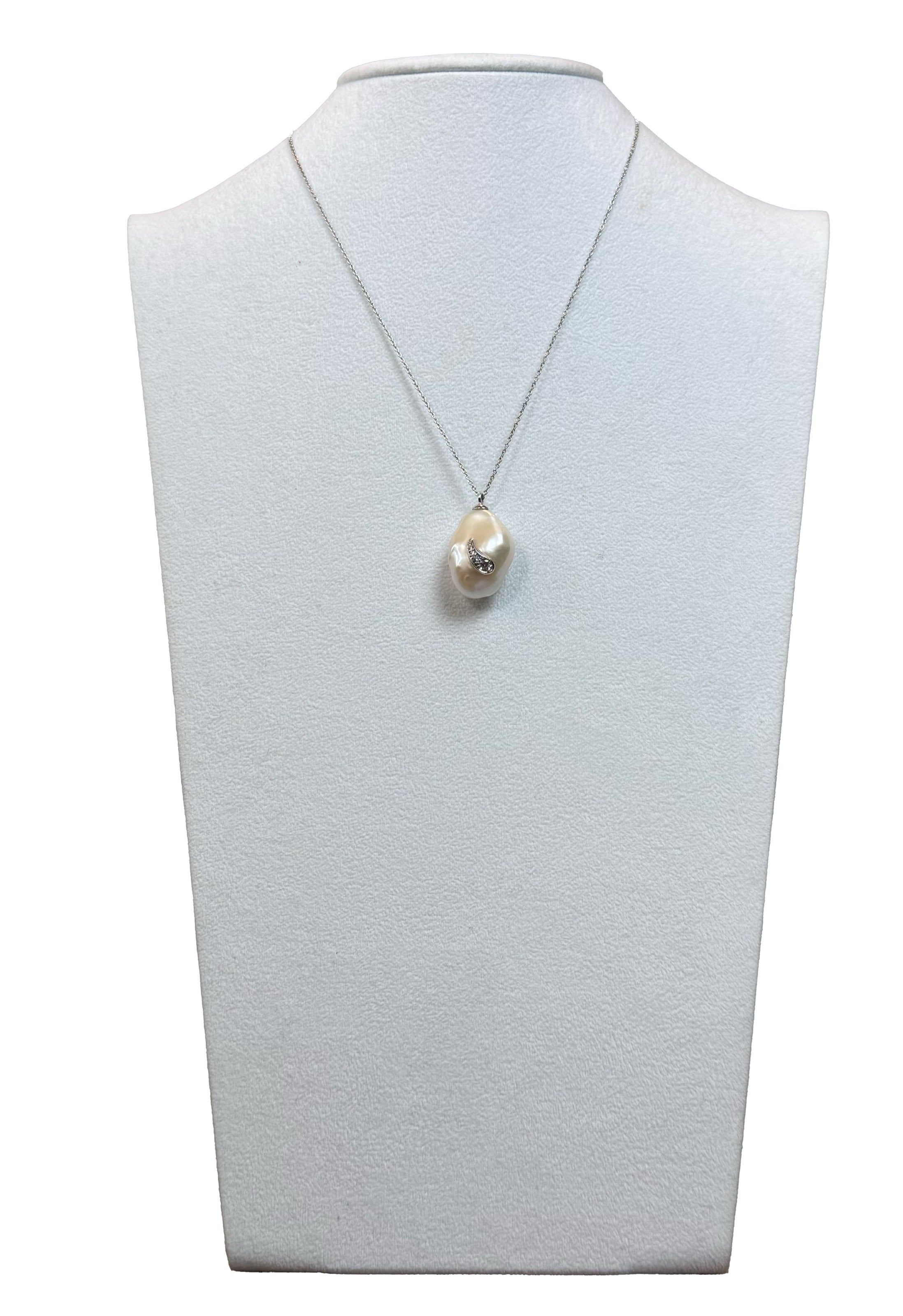 Girocollo perla barocca zaffiri