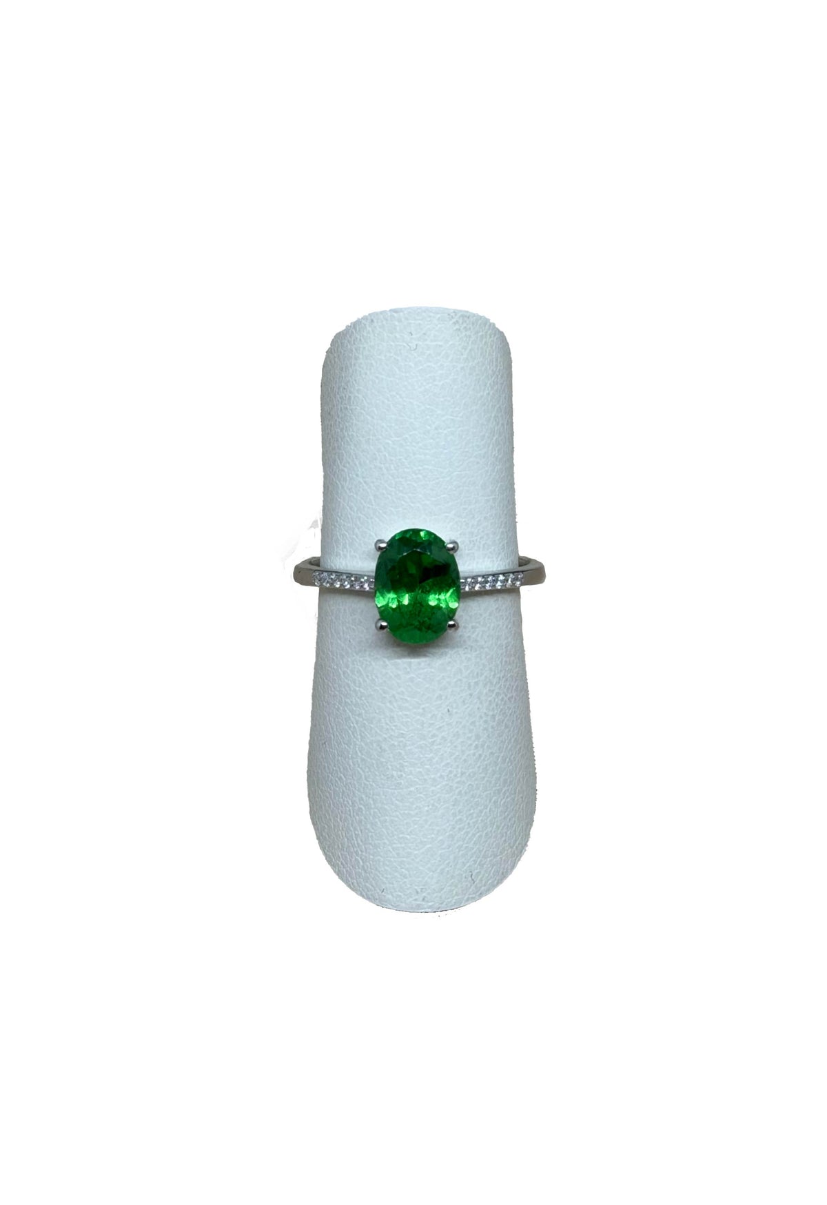 Anello tsavorite e brillanti