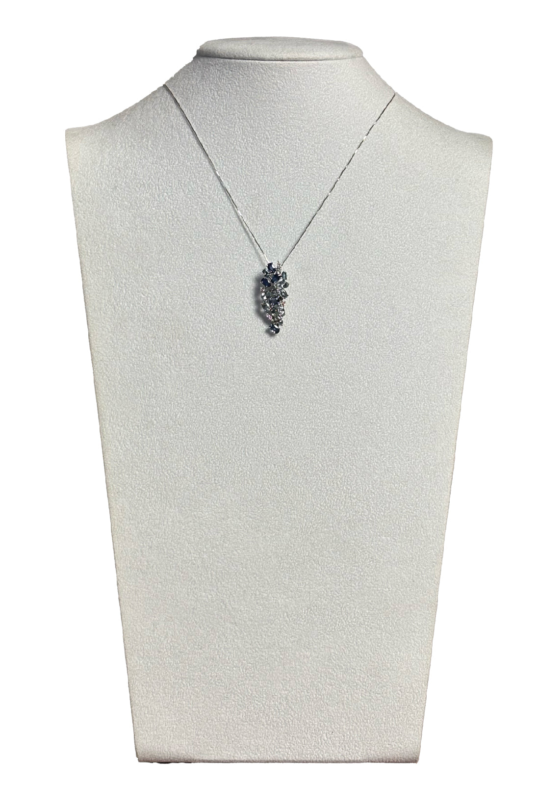 Girocollo Rajola scintilla acquamarina brillanti