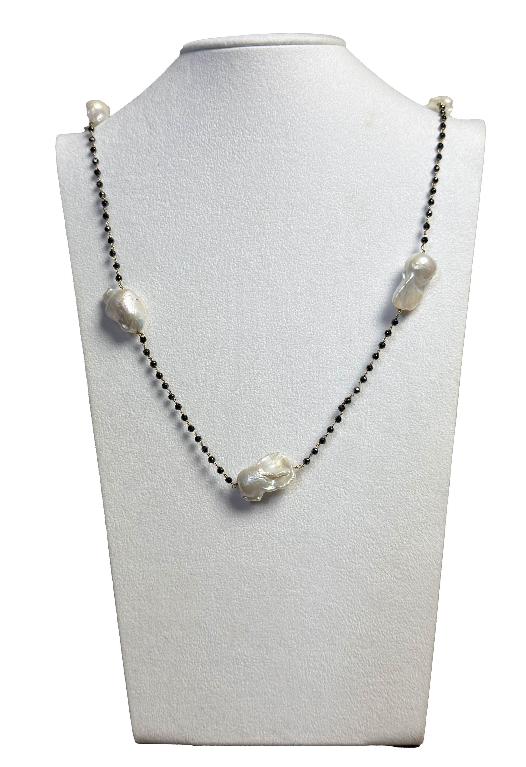 Collana oro e perle barocche