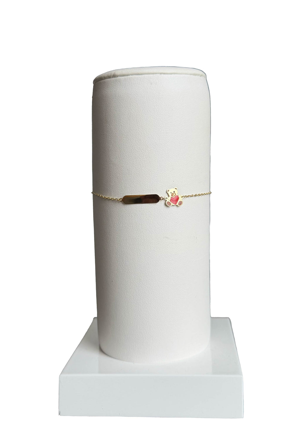 Bracciale oro  bambino/a targhetta e orsetto Roberto Giannotti