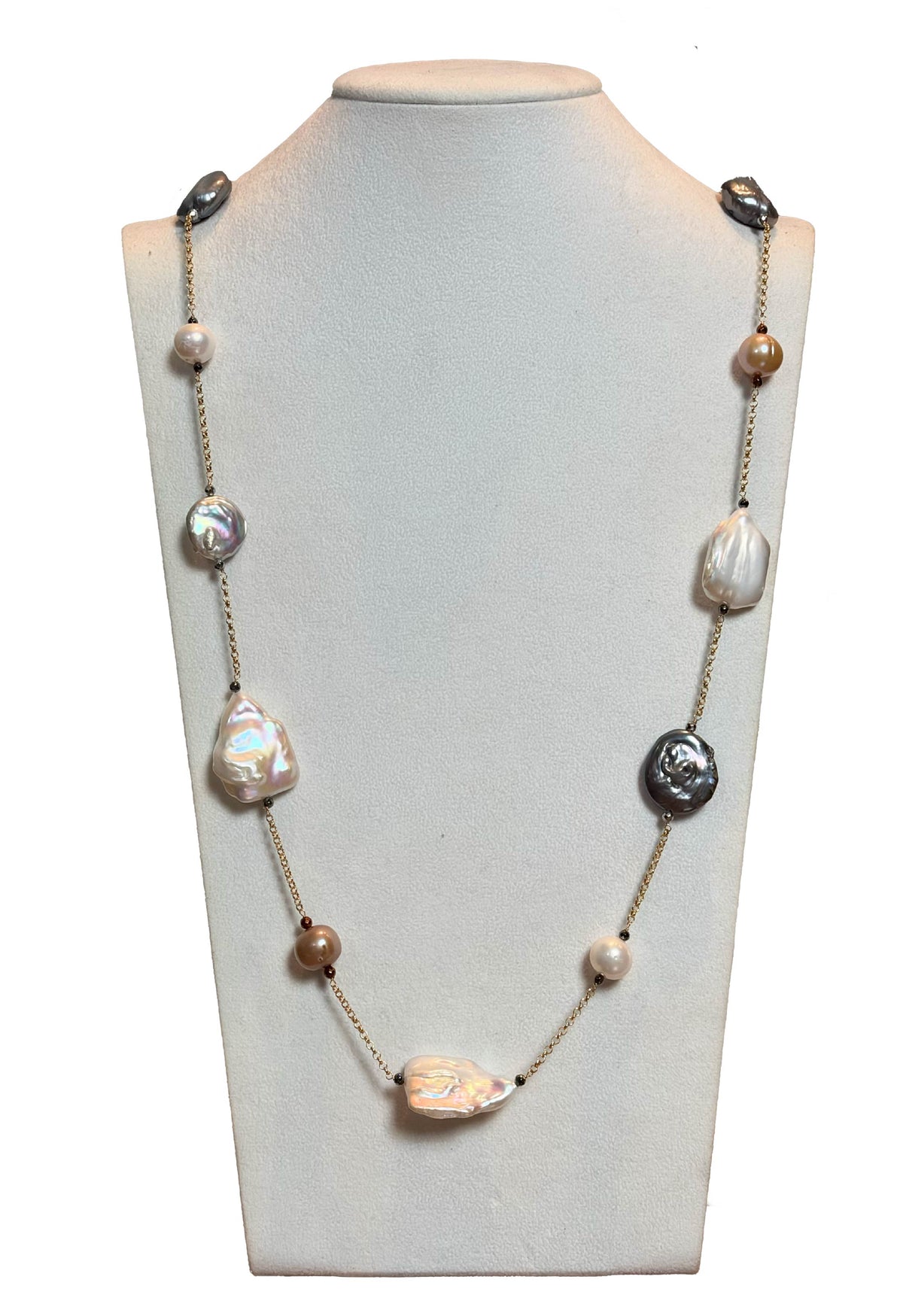 Collana Amalfi rajola perle barocche multicolore