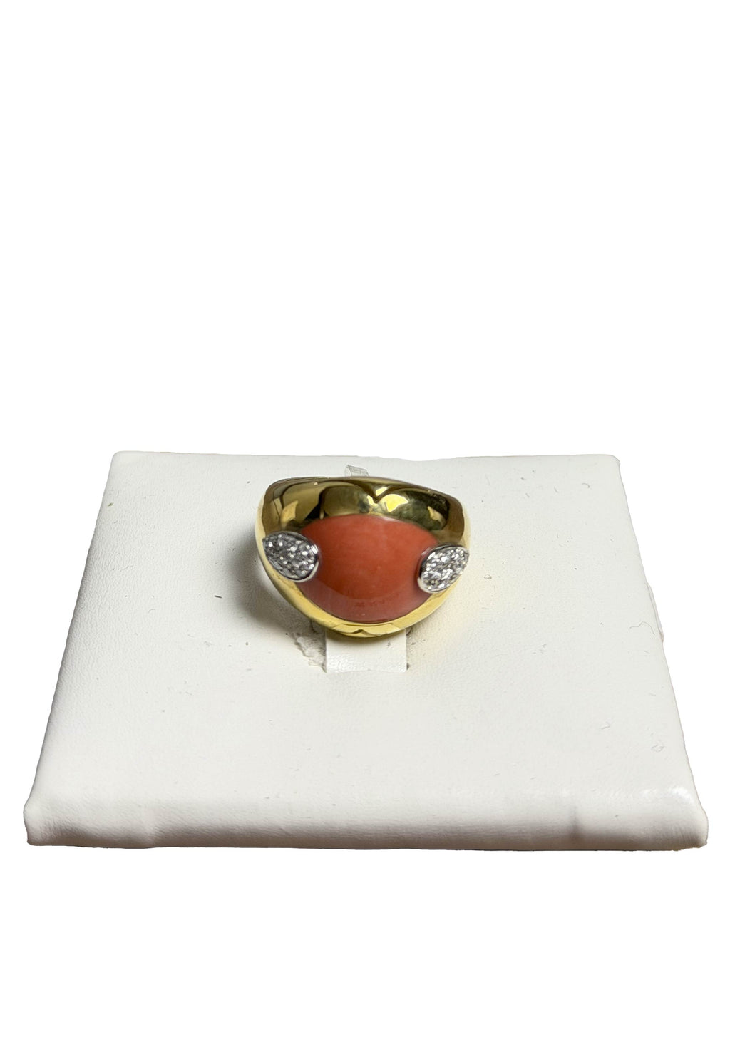 Anello oro e e corallo