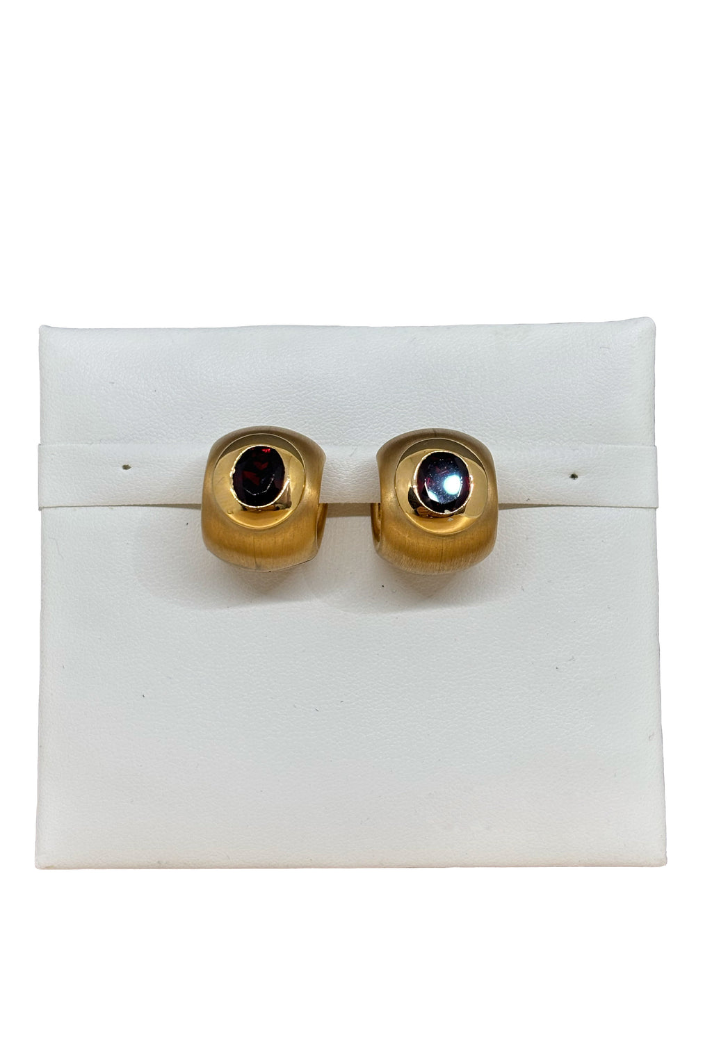 Orecchini oro rosa granato