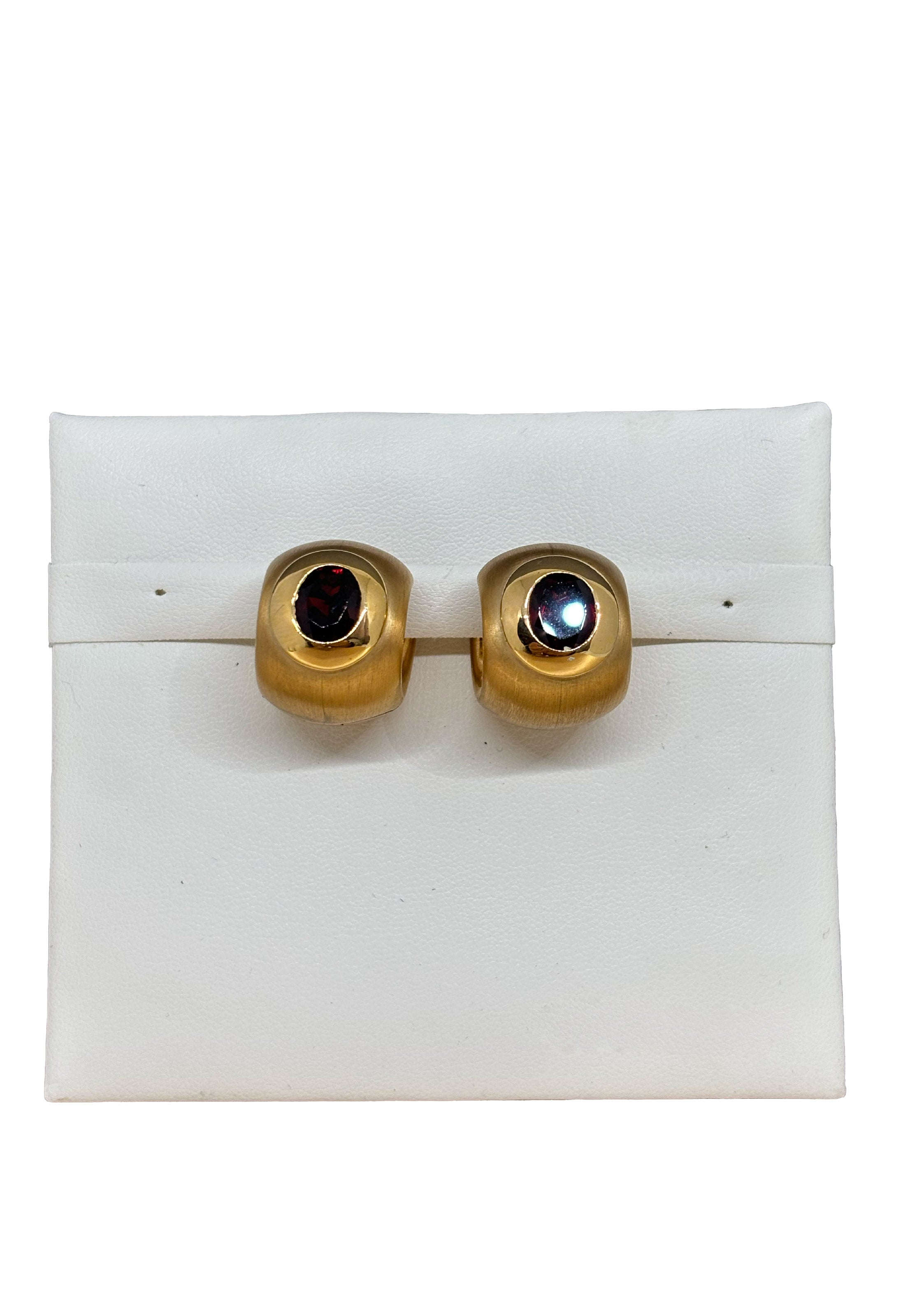 Orecchini oro rosa granato