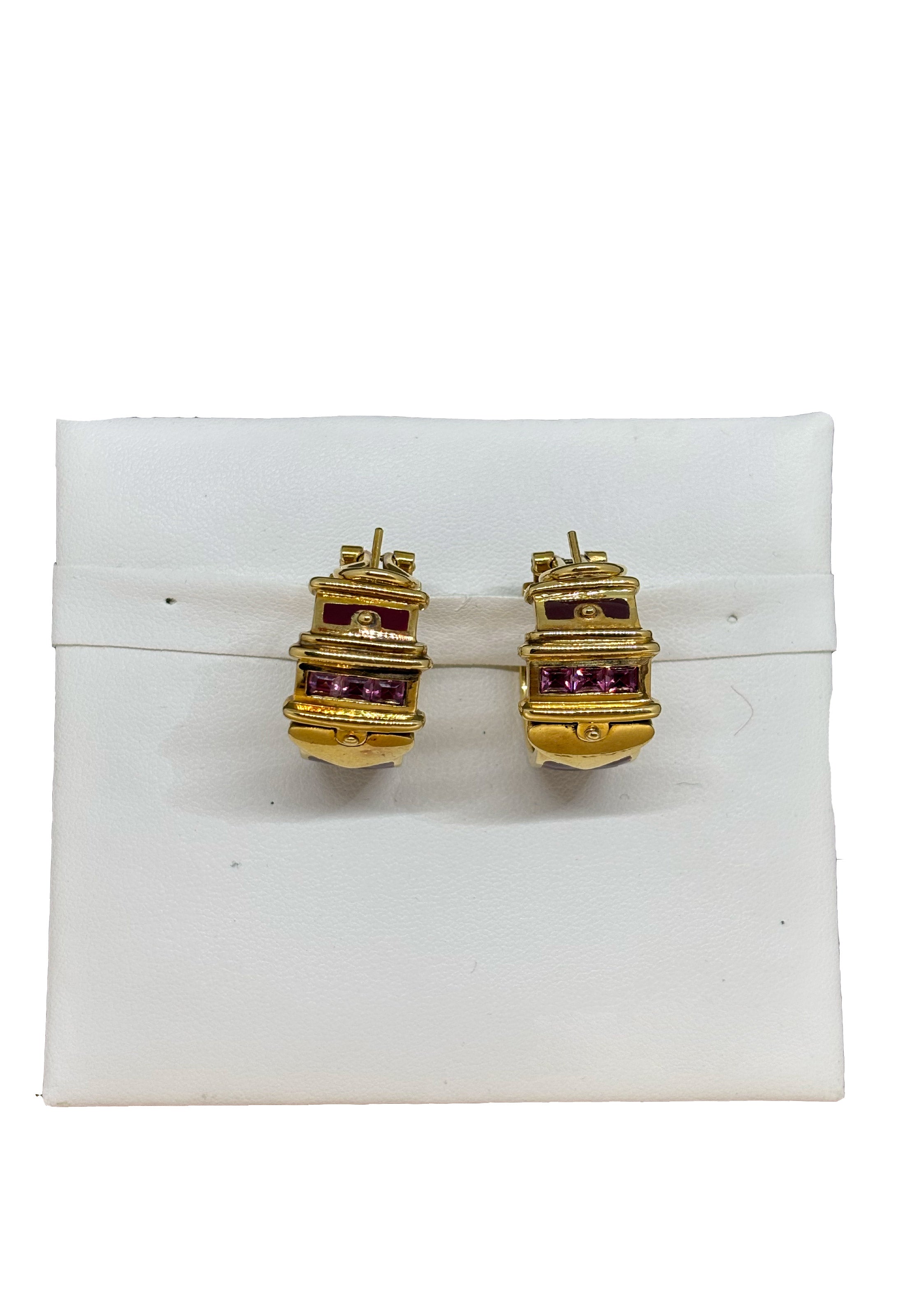 Orecchini La Nouvelle Bague oro e smalto