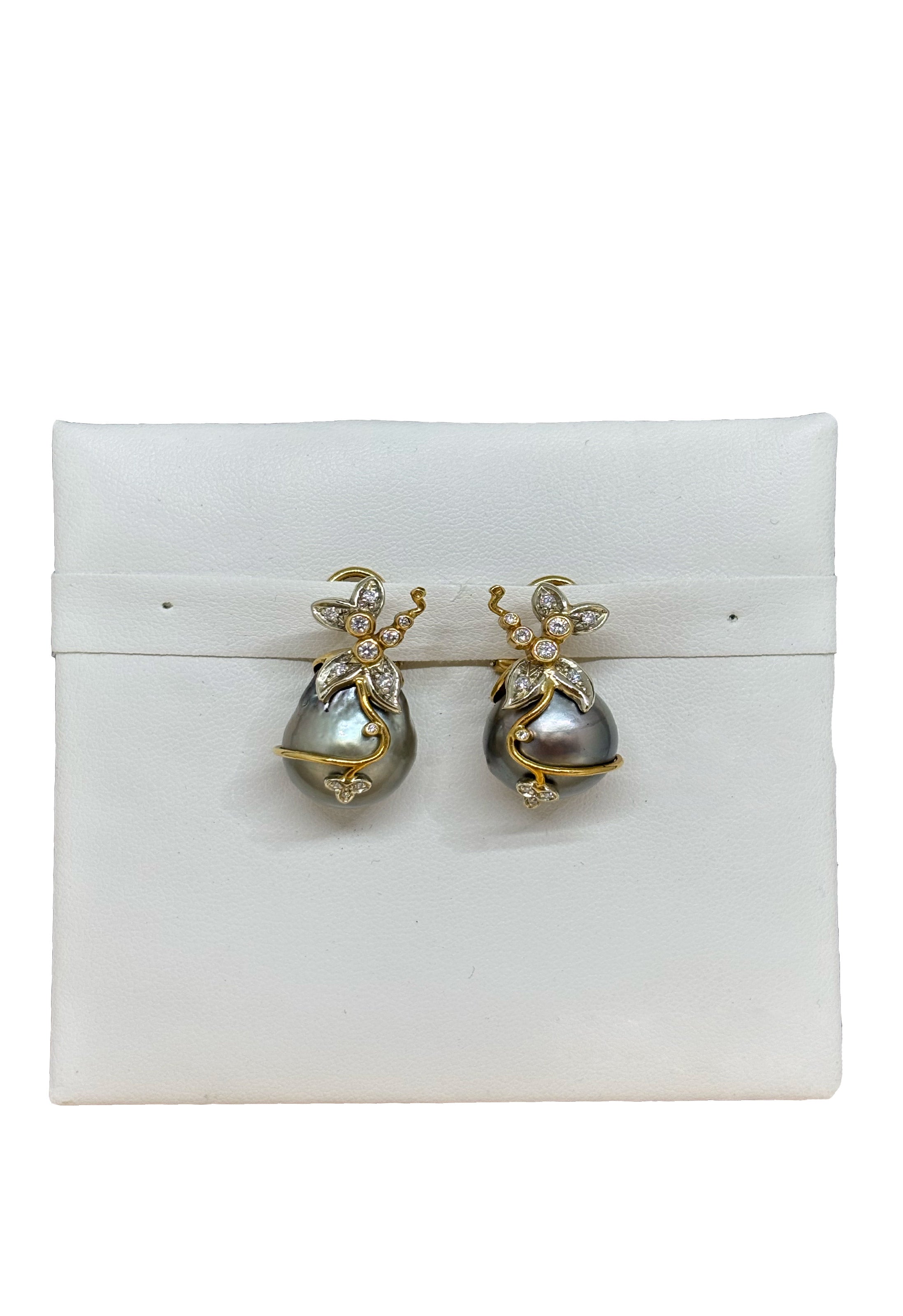 Orecchini perle Tahiti brillanti