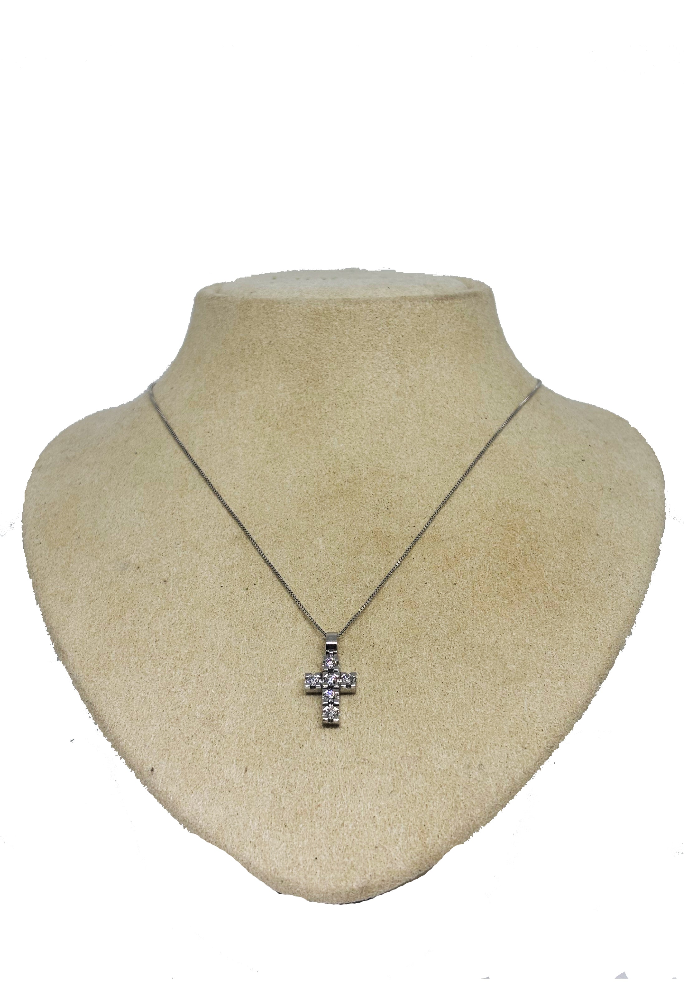 Girocollo croce brillanti