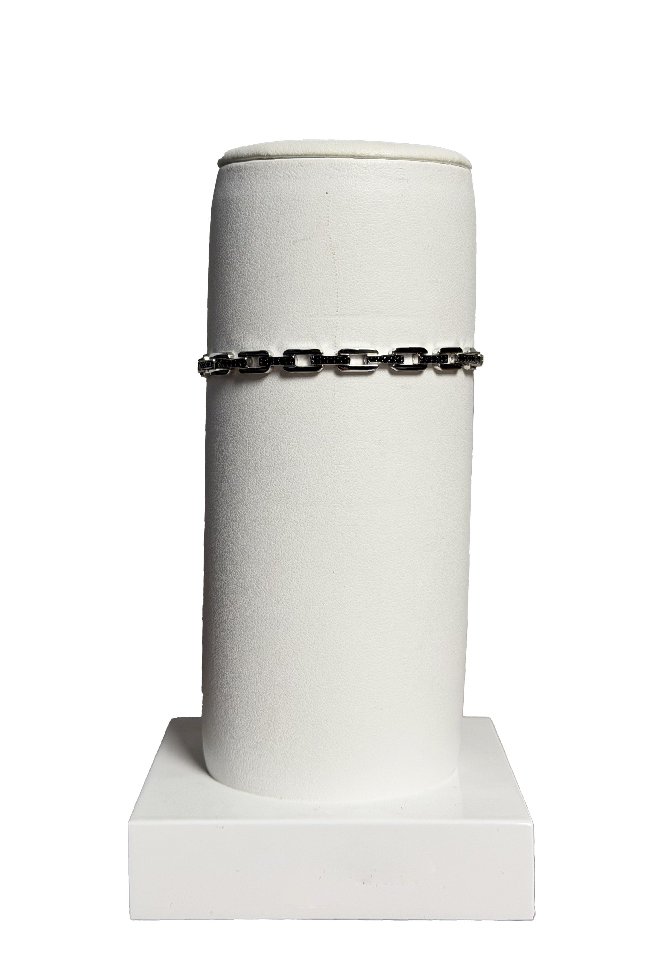 Bracciale zirconi neri uomo