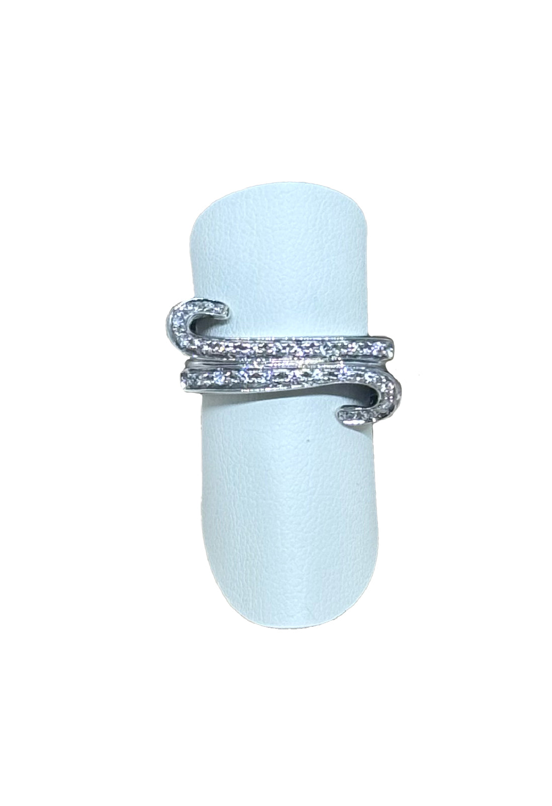 Anello onda brillanti