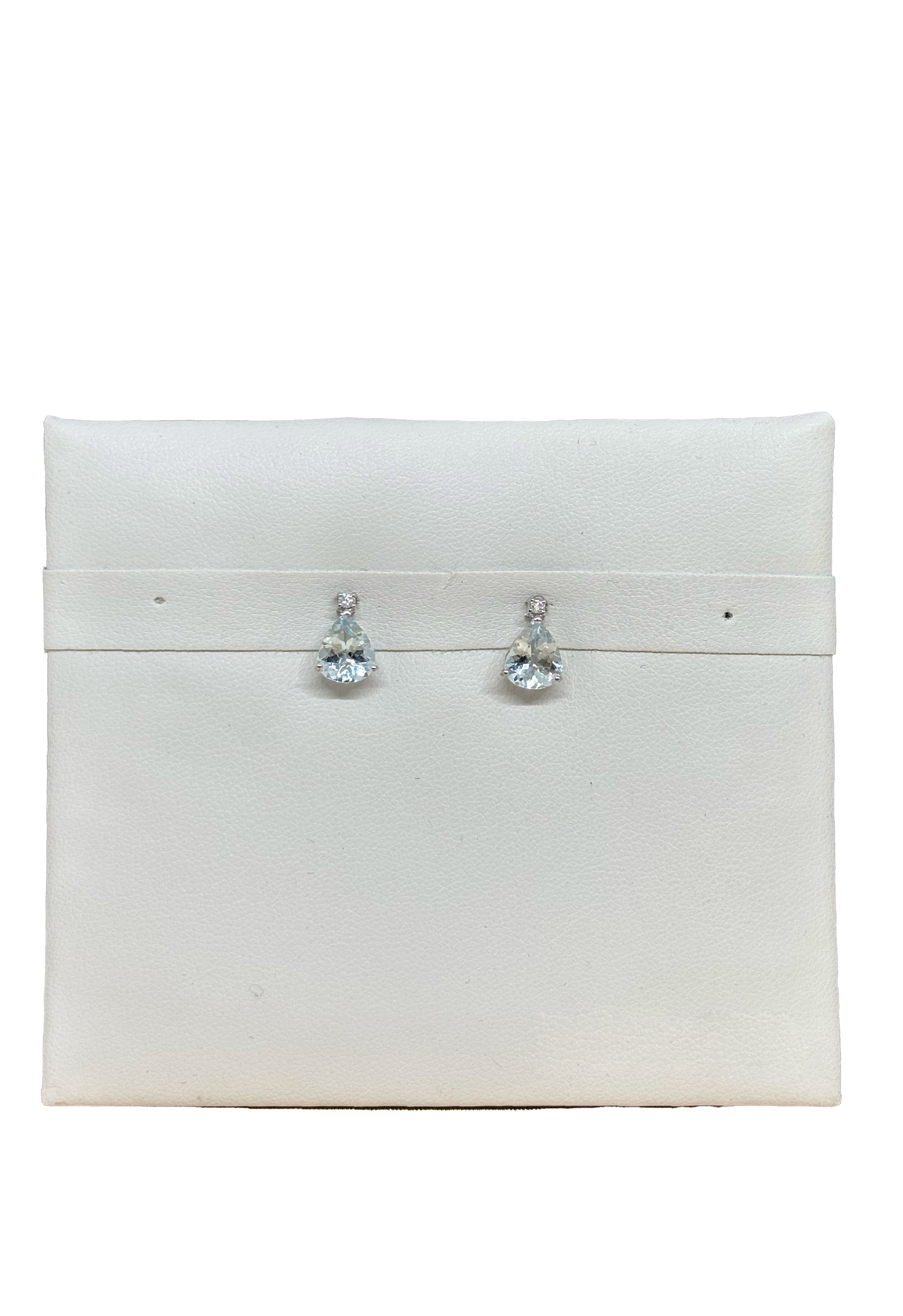 Orecchini goccia acquamarina brillante