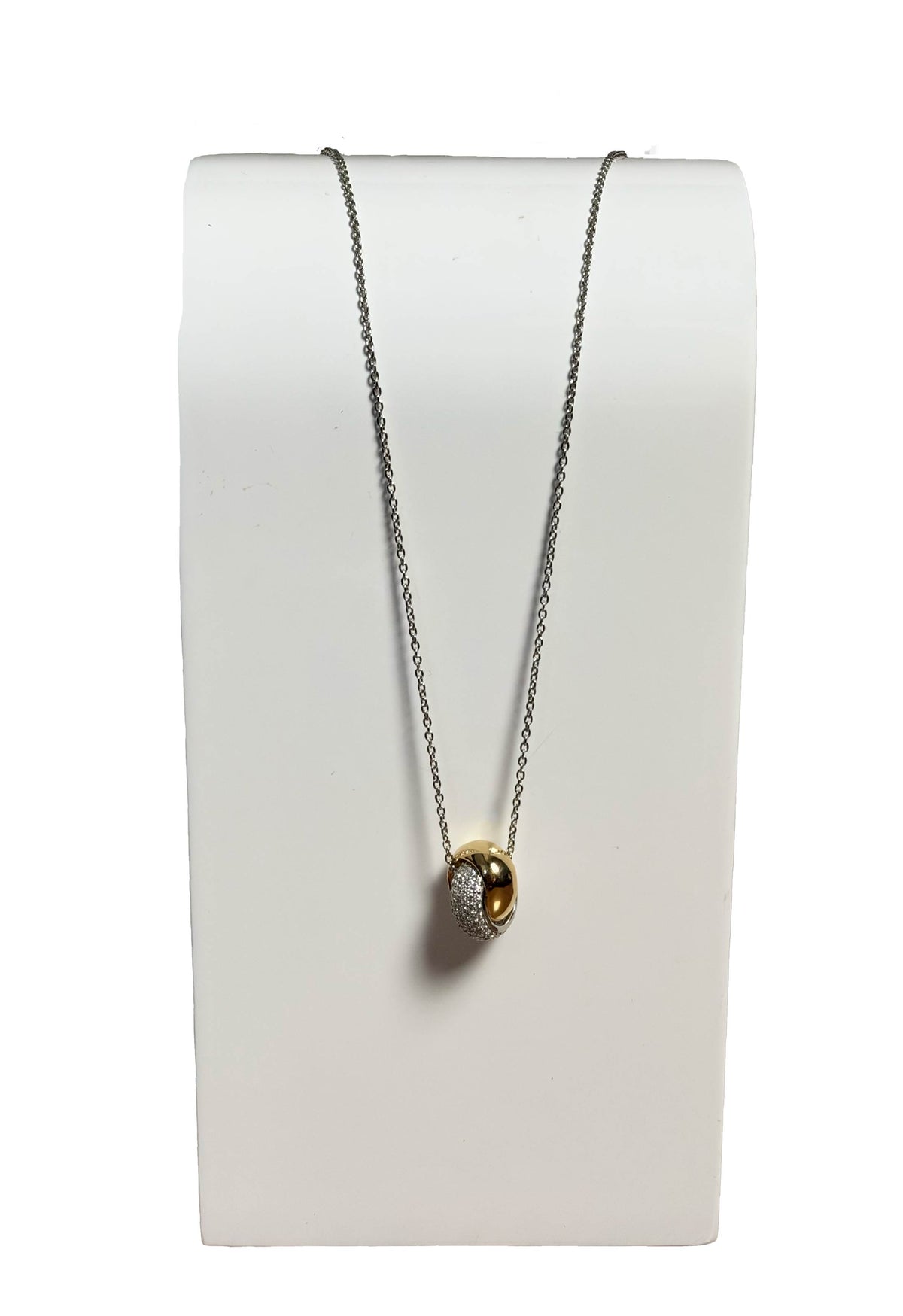 Girocollo new classic nodo laminato e pave zirconie