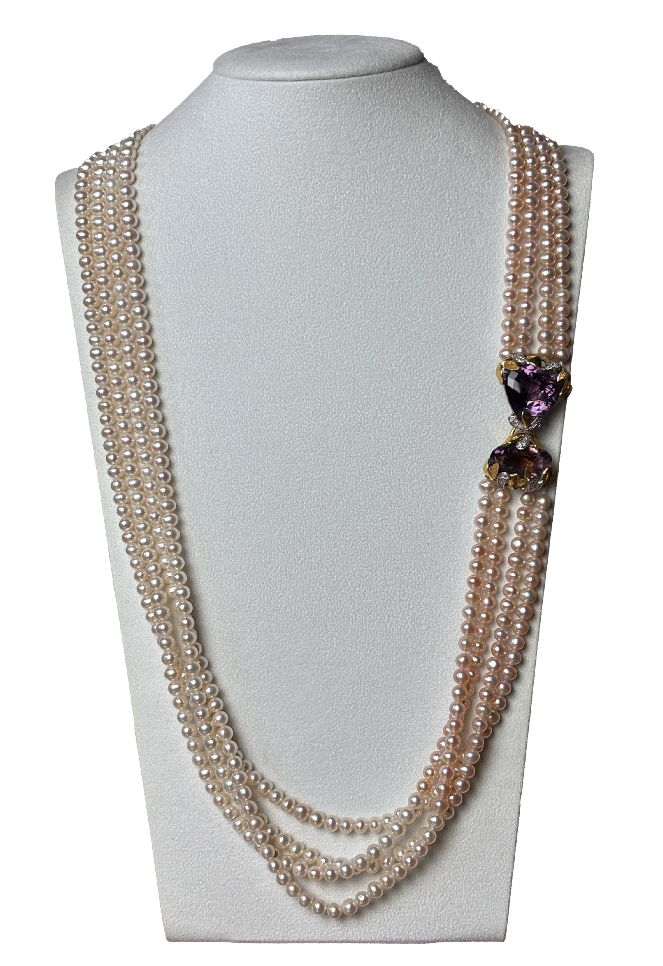 Collana perle ametista