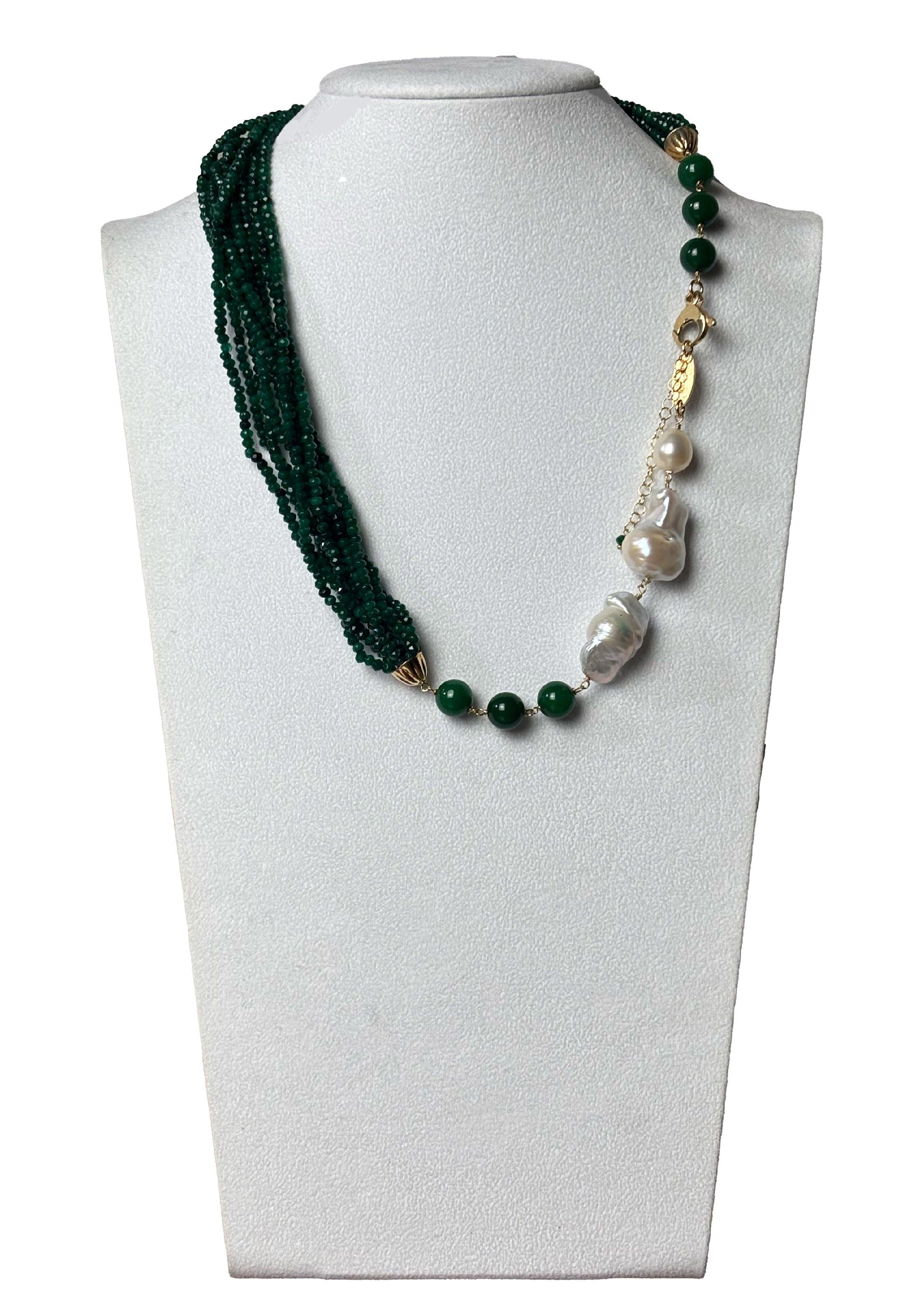 Collana agata verde